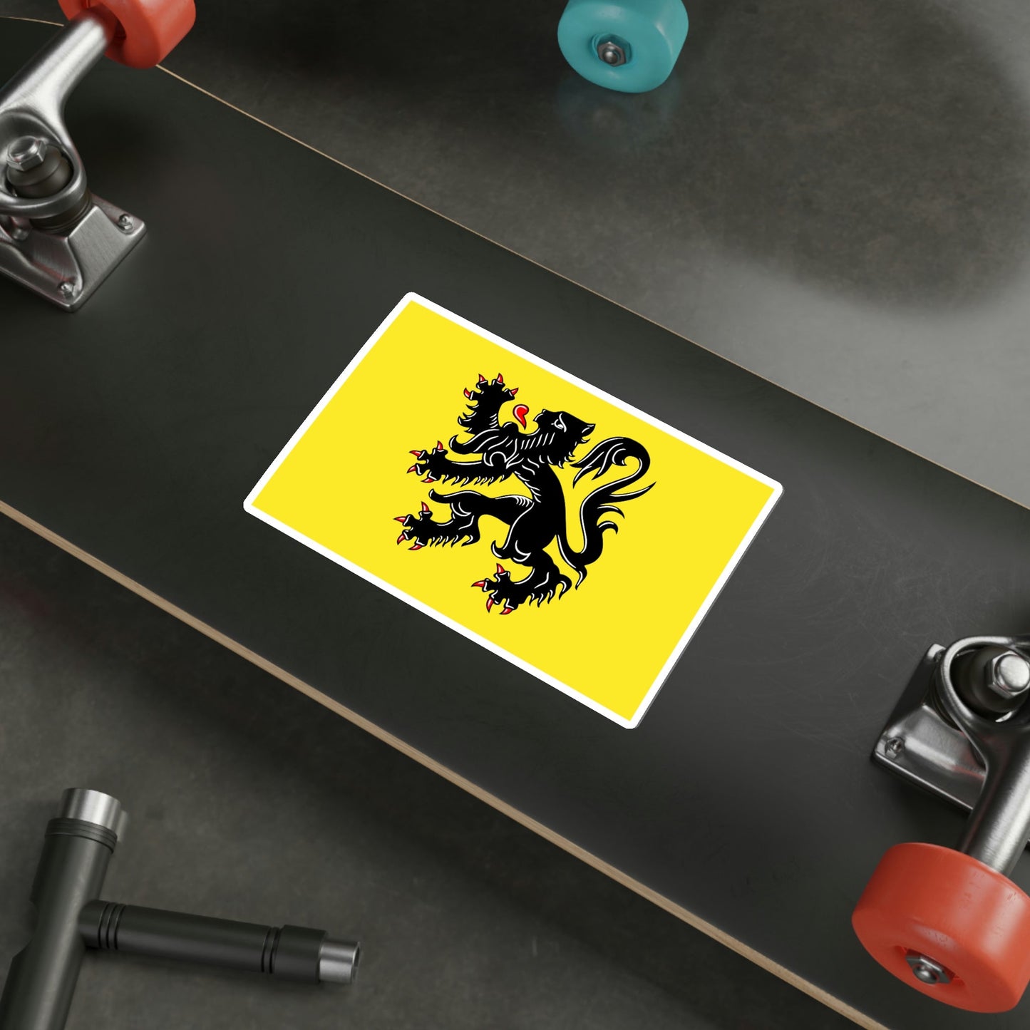 Flag of Flanders the Flemish Community and the Flemish Region Belgium STICKER Vinyl Die-Cut Decal-The Sticker Space