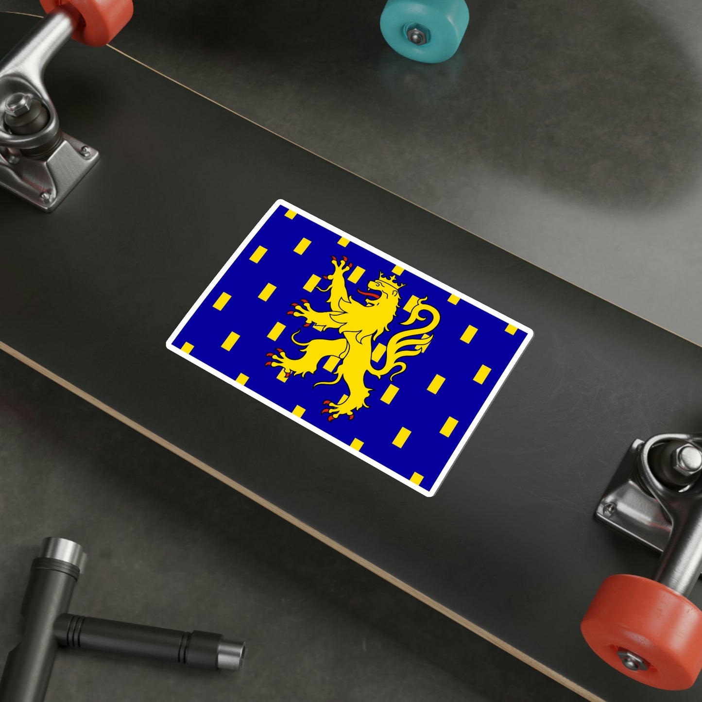 Flag of Franche Comté France STICKER Vinyl Die-Cut Decal-The Sticker Space