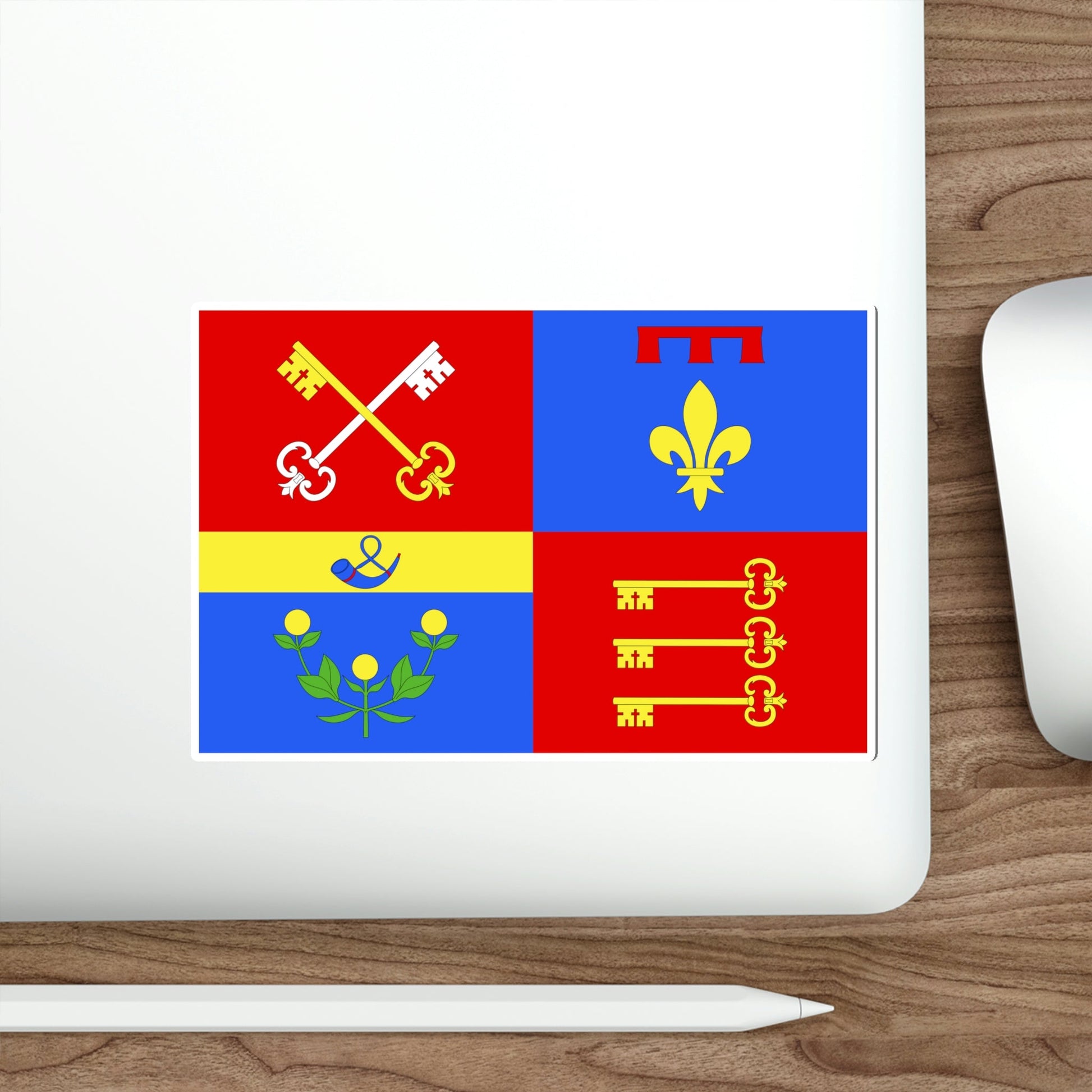Flag of Vaucluse France 2 STICKER Vinyl Die-Cut Decal-The Sticker Space