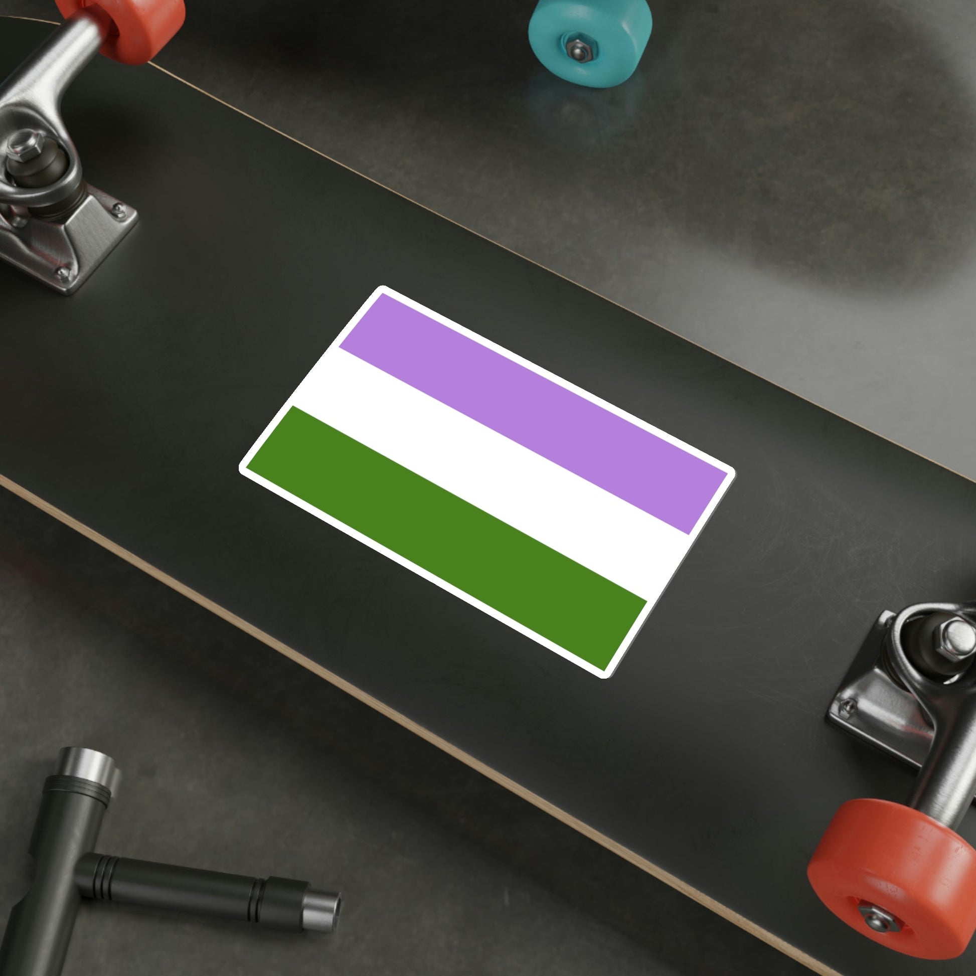 Genderqueer Pride Flag STICKER Vinyl Die-Cut Decal-The Sticker Space