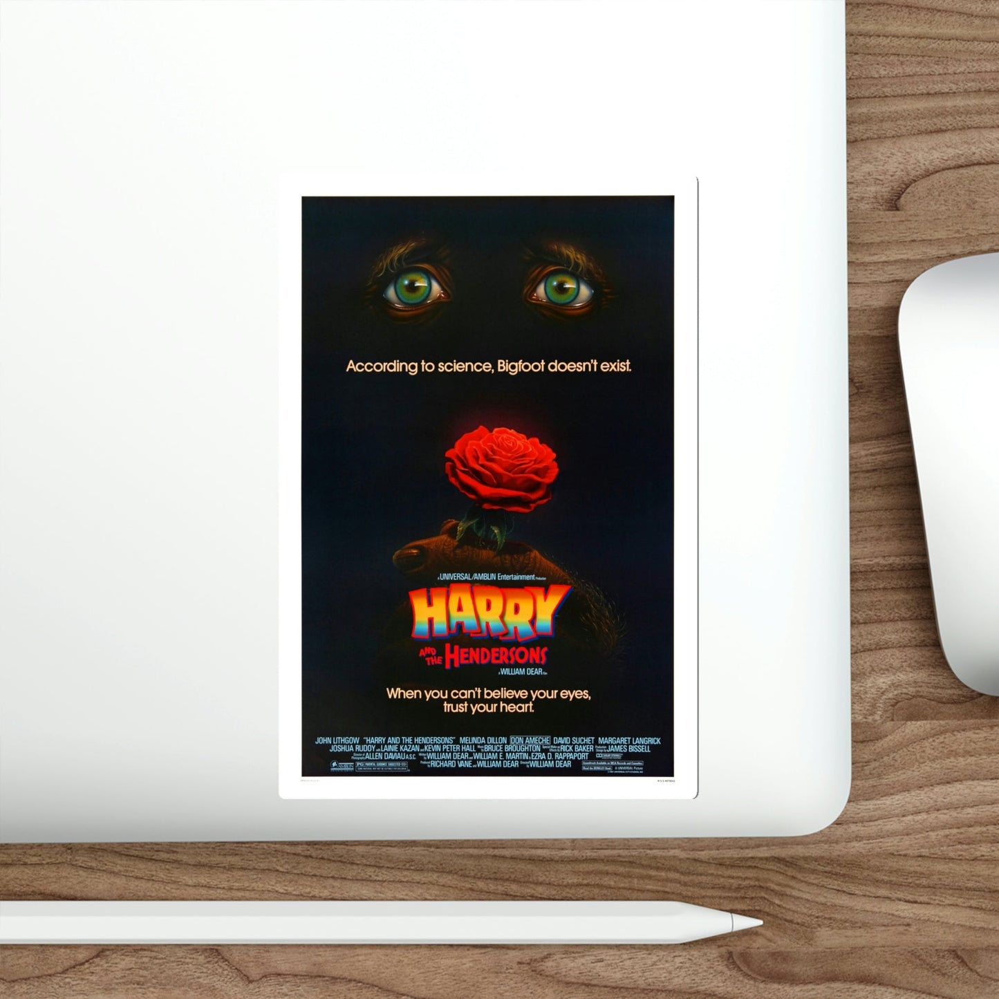 Harry and the Hendersons 1987 Movie Poster STICKER Vinyl Die-Cut Decal-The Sticker Space