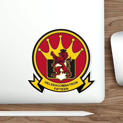 HSC 15 Helicopter Sea Combat Squadron 15 ‘Red Lions’ (U.S. Navy) STICKER Vinyl Die-Cut Decal-The Sticker Space