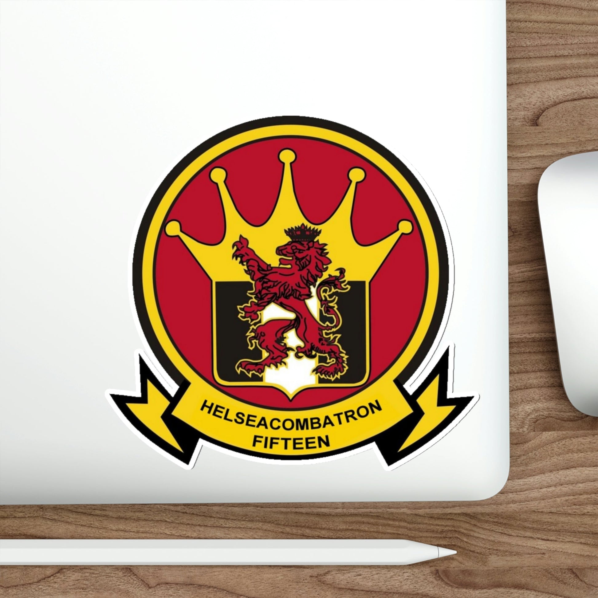 HSC 15 Helicopter Sea Combat Squadron 15 ‘Red Lions’ (U.S. Navy) STICKER Vinyl Die-Cut Decal-The Sticker Space