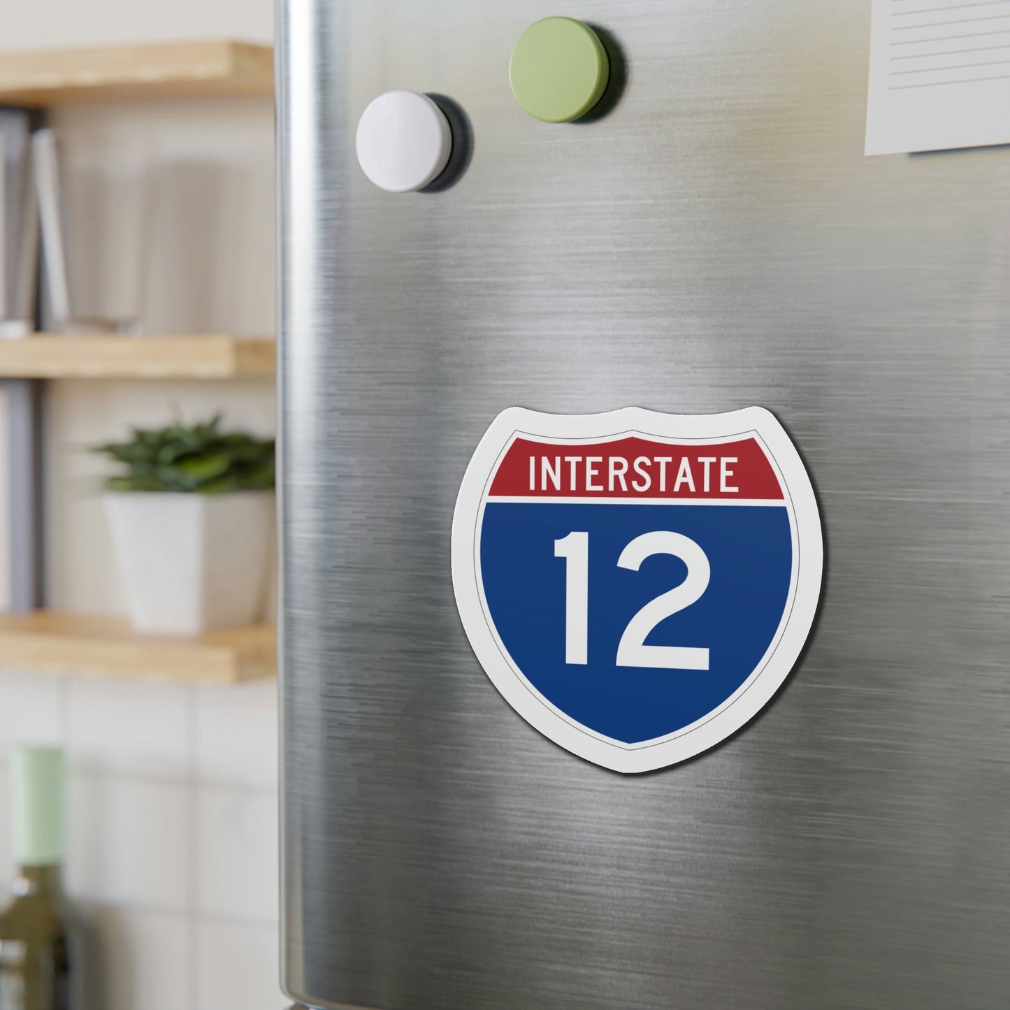 Interstate 12 (U.S. Highways) Die-Cut Magnet-The Sticker Space