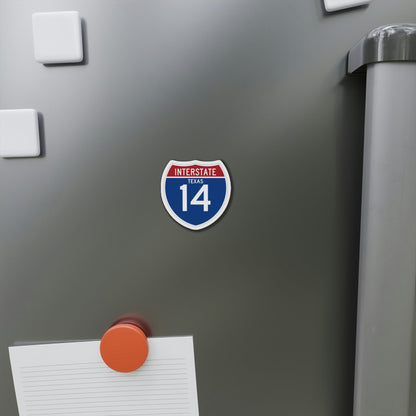 Interstate 14 (U.S. Highways) Die-Cut Magnet-The Sticker Space