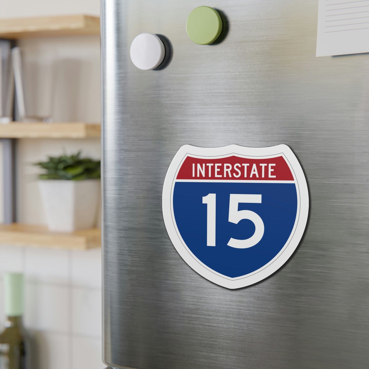 Interstate 15 (U.S. Highways) Die-Cut Magnet-The Sticker Space