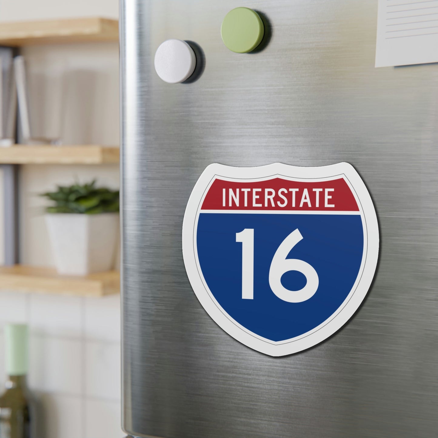 Interstate 16 (U.S. Highways) Die-Cut Magnet-The Sticker Space