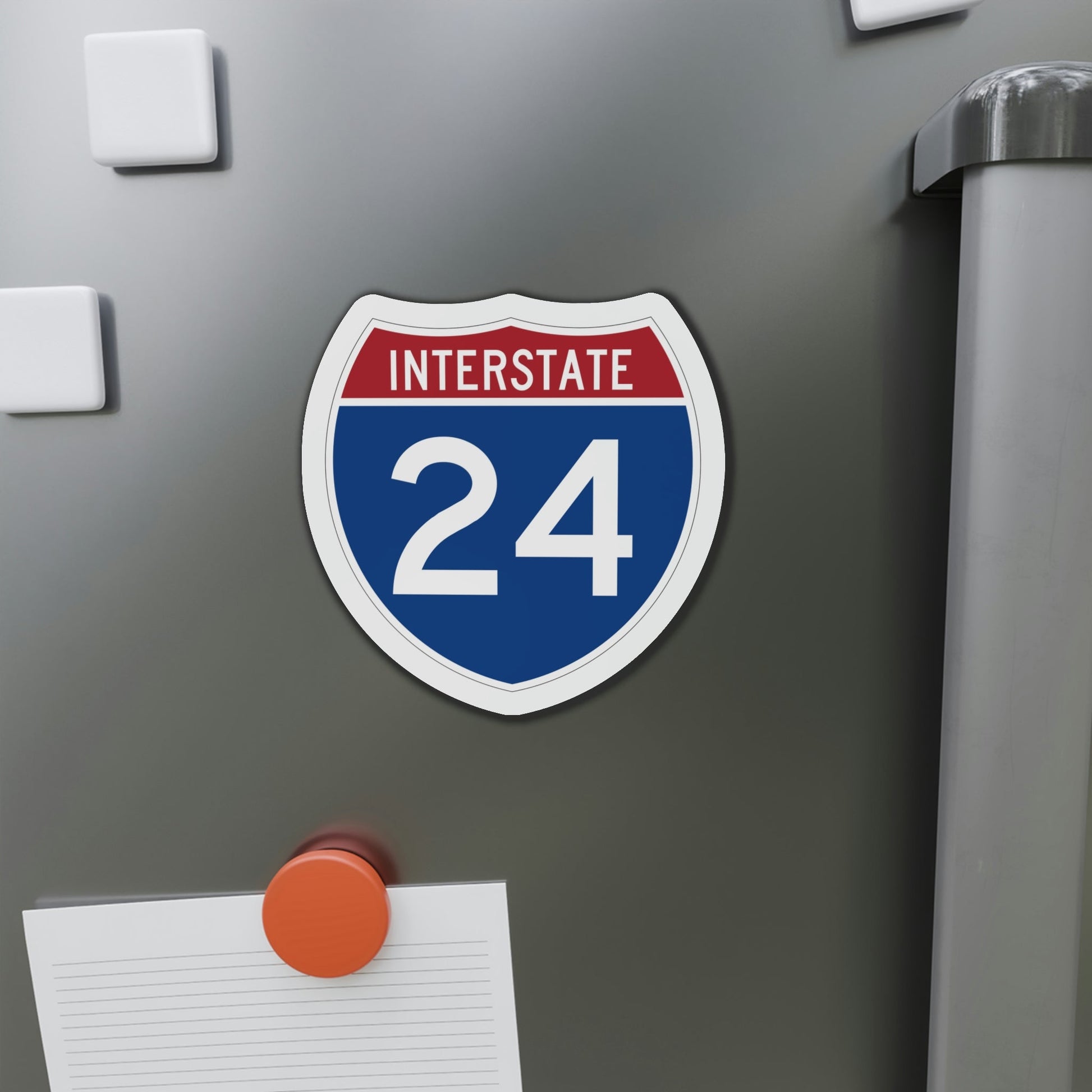 Interstate 24 (U.S. Highways) Die-Cut Magnet-The Sticker Space