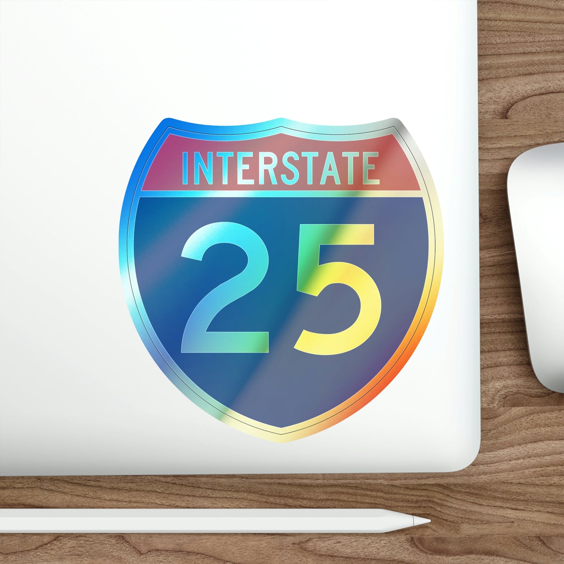 Interstate 25 (U.S. Highways) Holographic STICKER Die-Cut Vinyl Decal-The Sticker Space