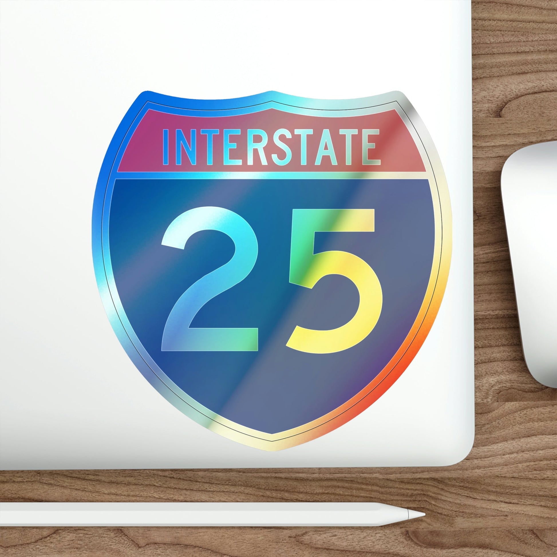 Interstate 25 (U.S. Highways) Holographic STICKER Die-Cut Vinyl Decal-The Sticker Space
