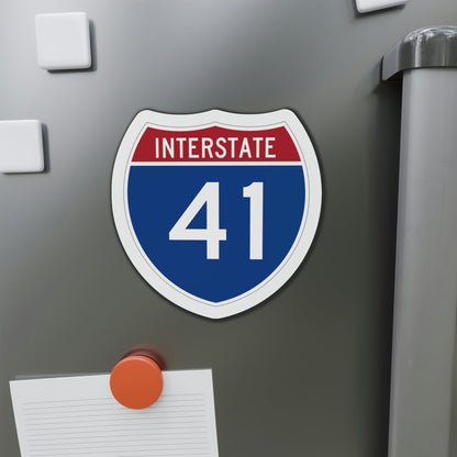 Interstate 41 (U.S. Highways) Die-Cut Magnet-The Sticker Space