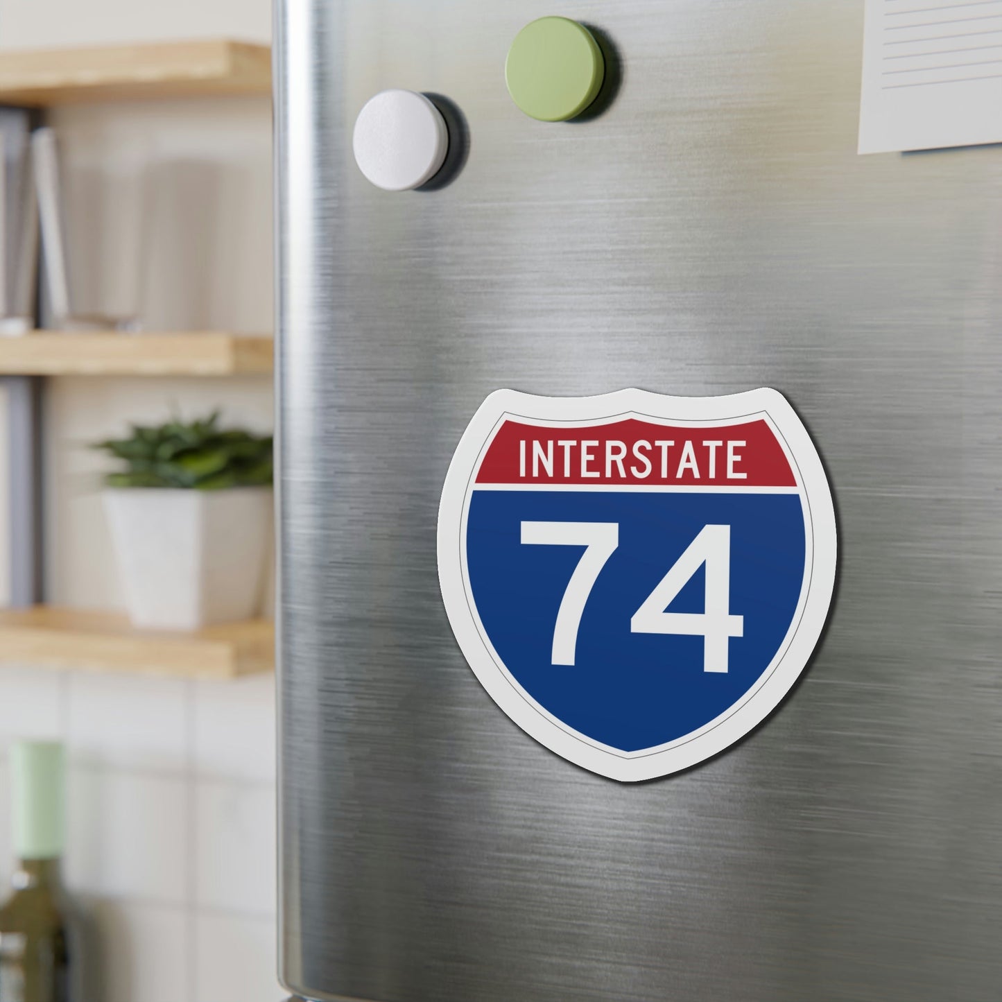 Interstate 74 (U.S. Highways) Die-Cut Magnet-The Sticker Space