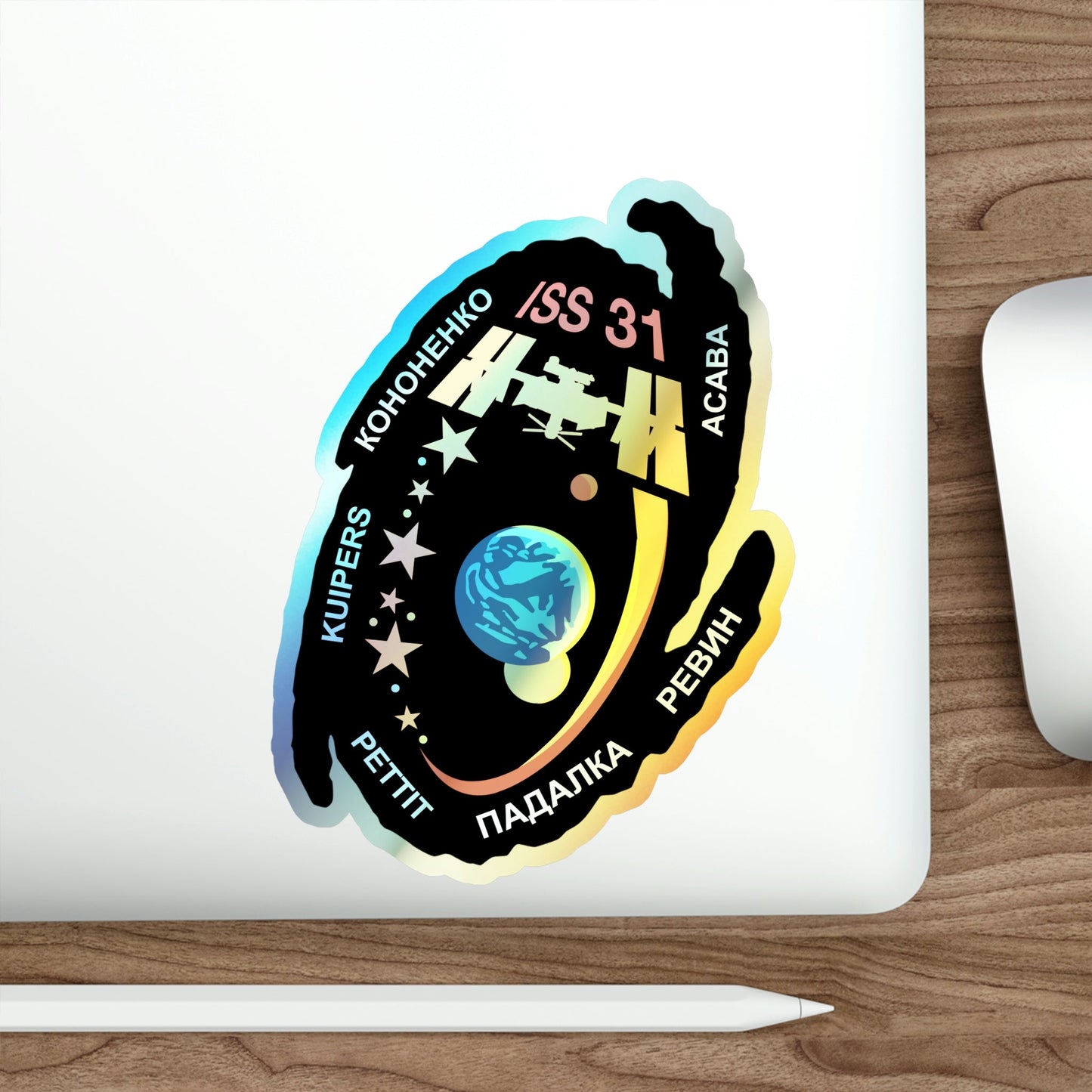 ISS Expedition 31 (NASA) Holographic STICKER Die-Cut Vinyl Decal-The Sticker Space