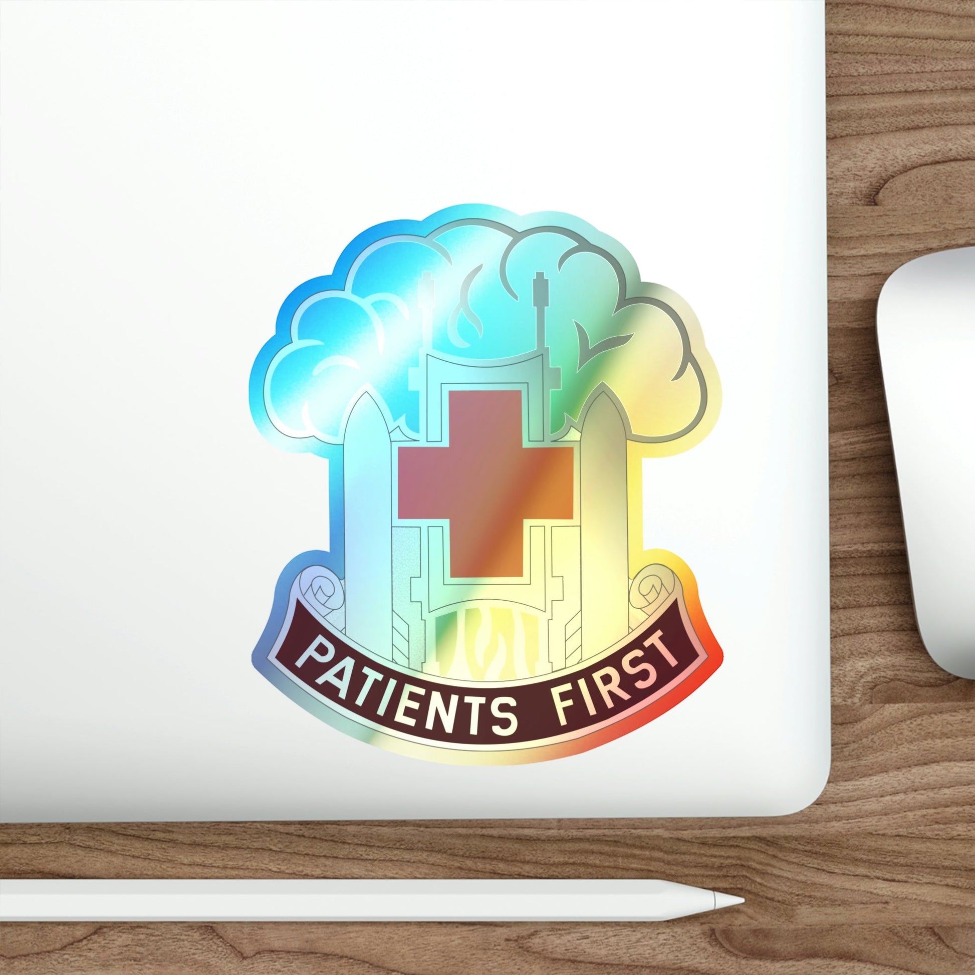 McAfee Hospital (U.S. Army) Holographic STICKER Die-Cut Vinyl Decal-The Sticker Space