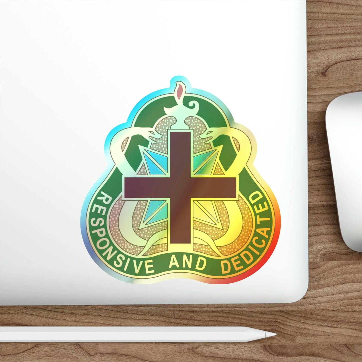 Medical Command 3 (U.S. Army) Holographic STICKER Die-Cut Vinyl Decal-The Sticker Space