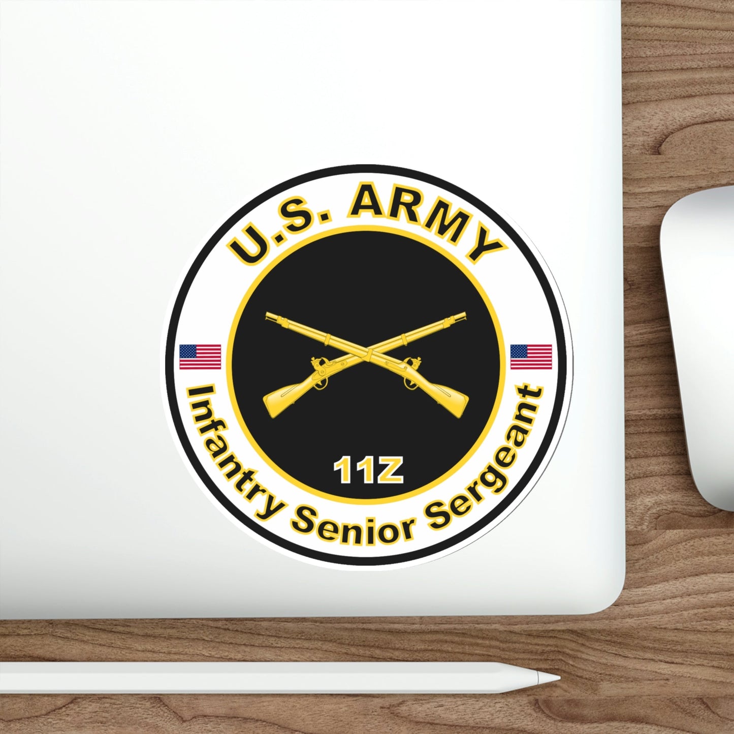 MOS 11Z Infantry Senior Sergeant (U.S. Army) STICKER Vinyl Die-Cut Decal-The Sticker Space