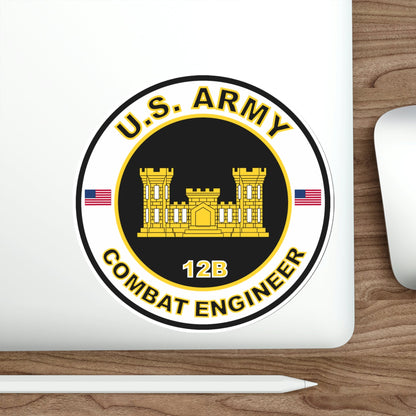 MOS 12B Combat Engineer (U.S. Army) STICKER Vinyl Die-Cut Decal-The Sticker Space