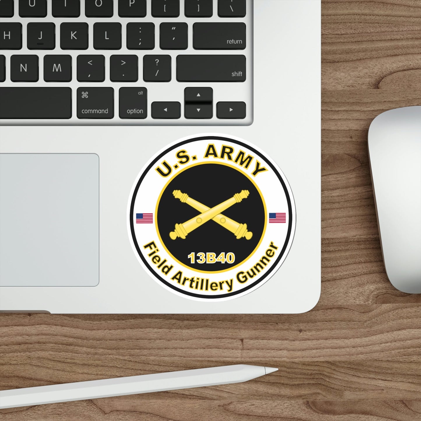 MOS 13B40 Field Artillery Gunner (U.S. Army) STICKER Vinyl Die-Cut Decal-The Sticker Space