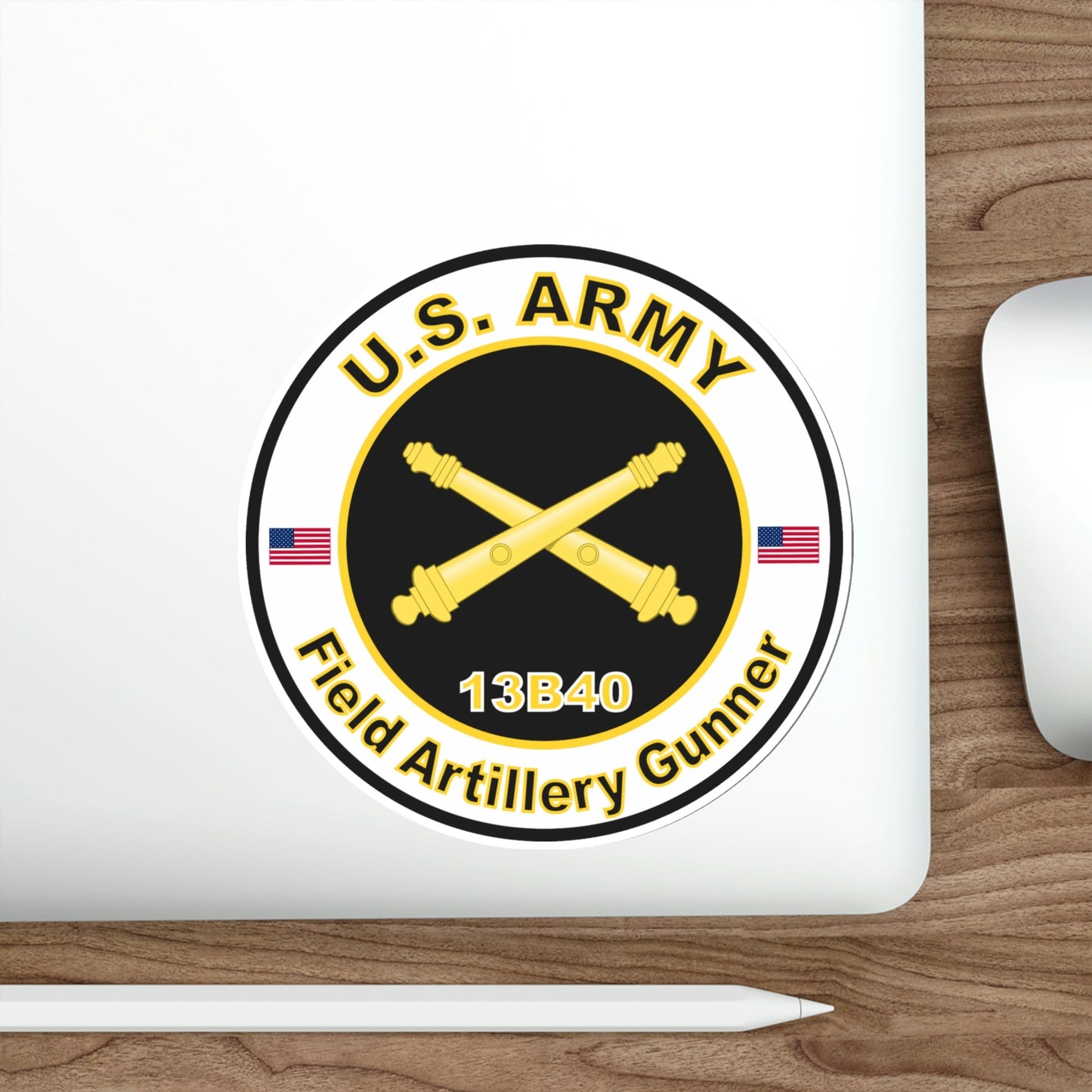 MOS 13B40 Field Artillery Gunner (U.S. Army) STICKER Vinyl Die-Cut Decal-The Sticker Space