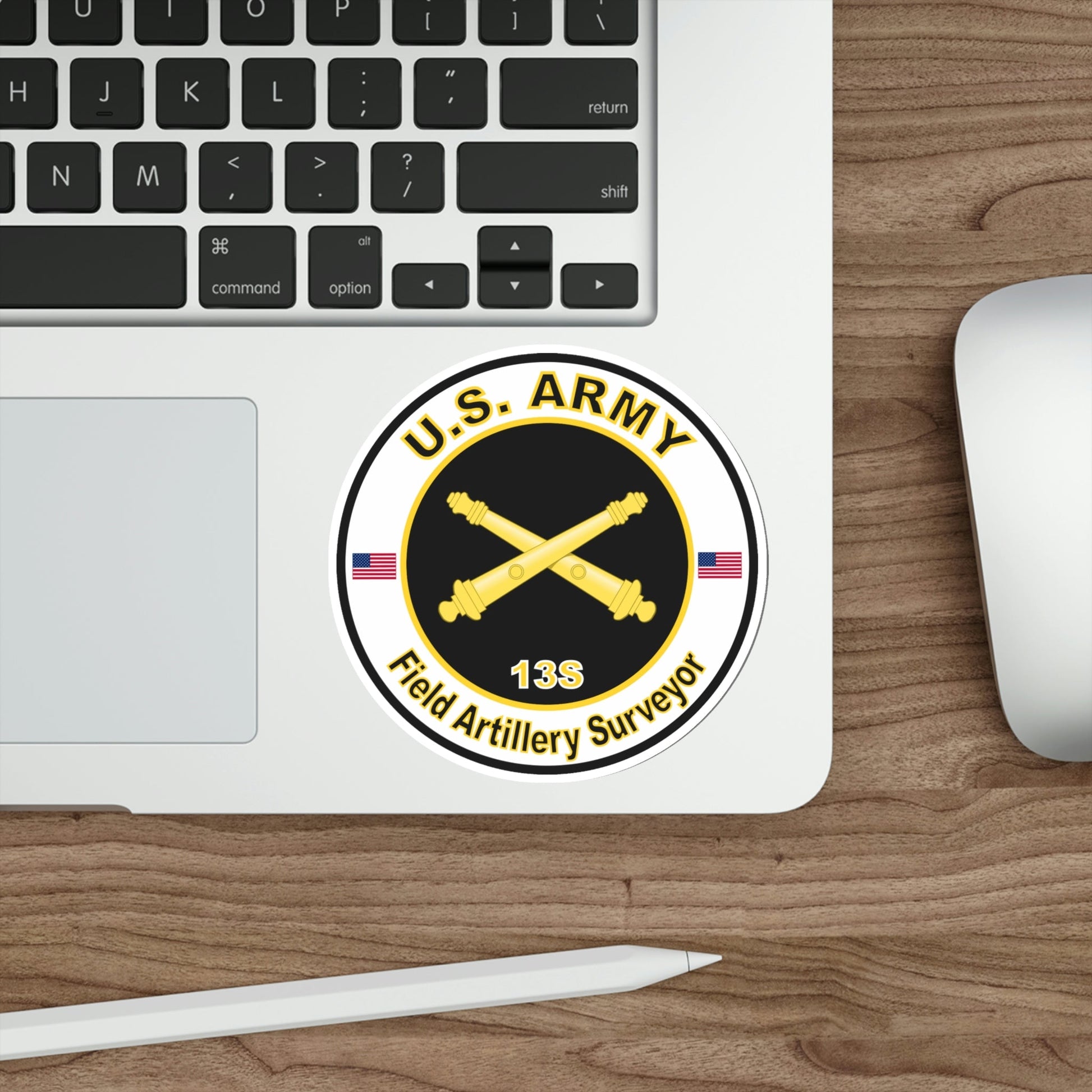 MOS 13S Field Artillery Surveyor (U.S. Army) STICKER Vinyl Die-Cut Decal-The Sticker Space