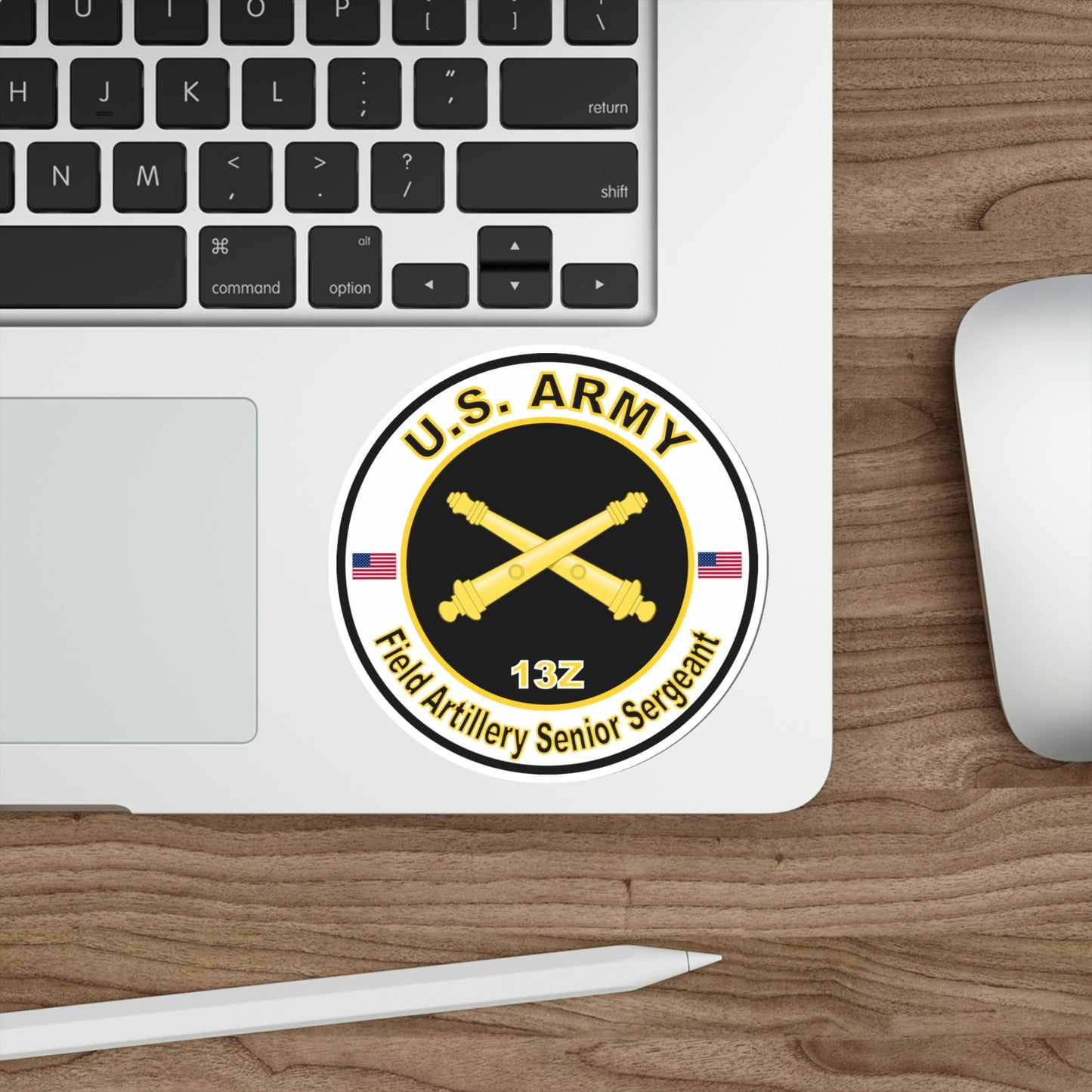 MOS 13Z Field Artillery Senior Sergeant (U.S. Army) STICKER Vinyl Die-Cut Decal-The Sticker Space