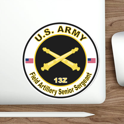 MOS 13Z Field Artillery Senior Sergeant (U.S. Army) STICKER Vinyl Die-Cut Decal-The Sticker Space