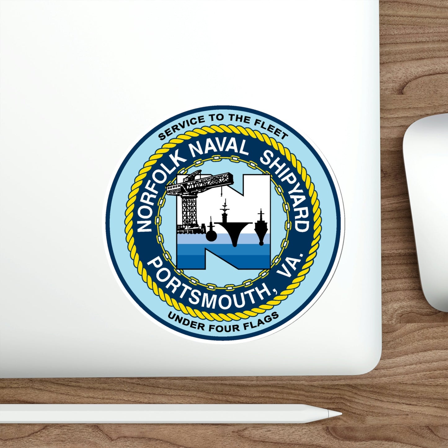 Norfolk Naval Shipyard Portsmouth VA (U.S. Navy) STICKER Vinyl Die-Cut Decal-The Sticker Space