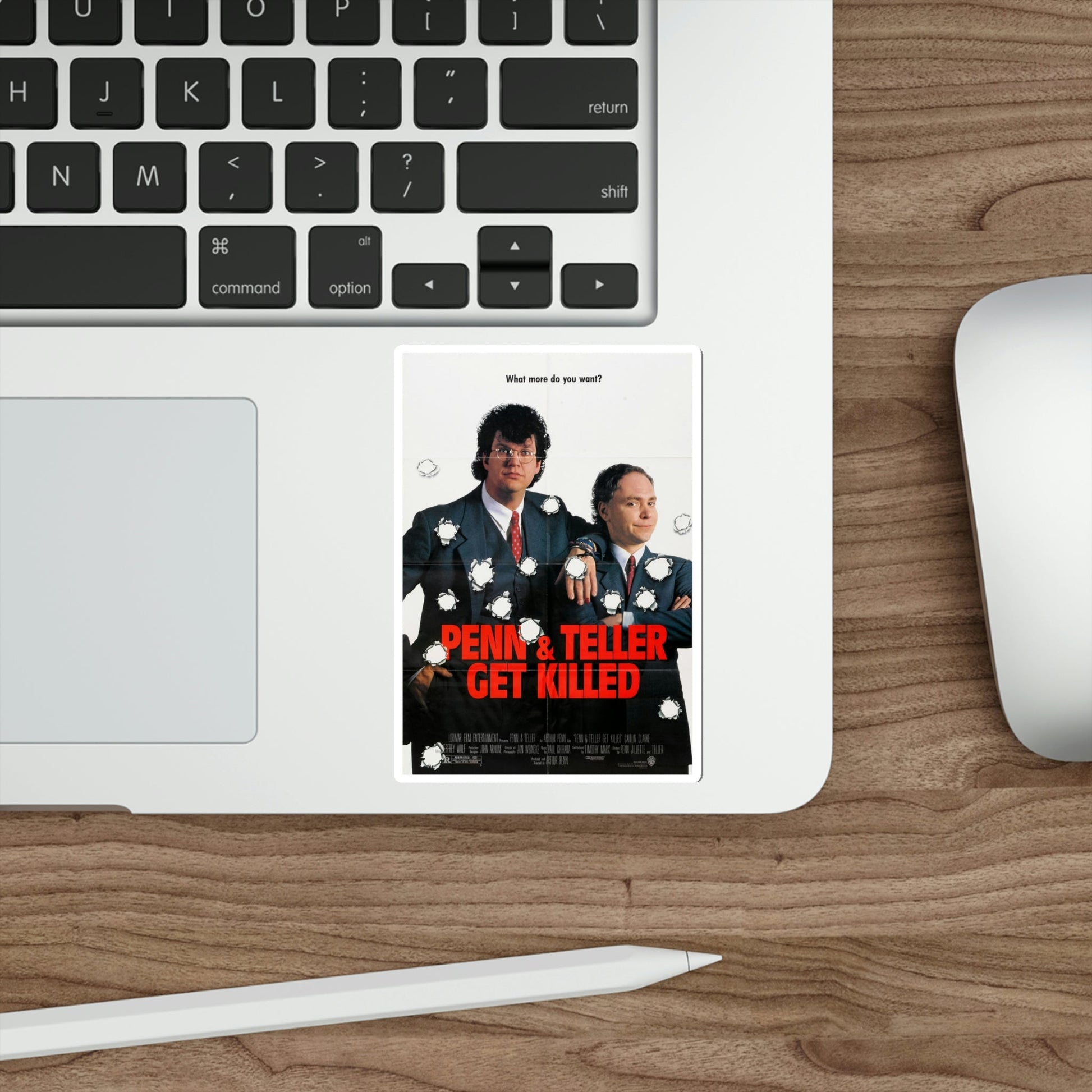 Penn & Teller Get Killed 1989 Movie Poster STICKER Vinyl Die-Cut Decal-The Sticker Space