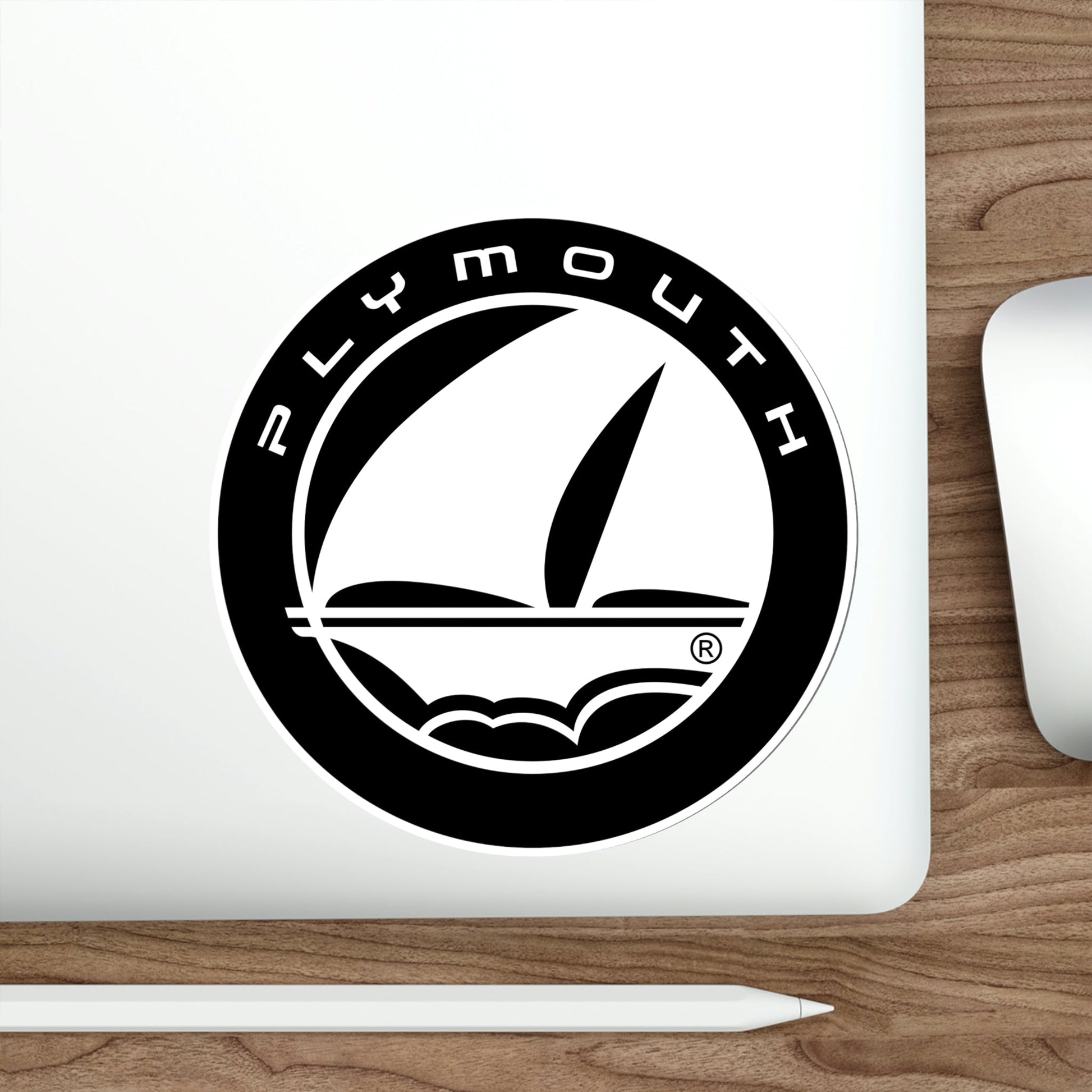 Plymouth-Auto-Logo-Aufkleber, gestanzter Vinyl-Aufkleber – The Sticker Space