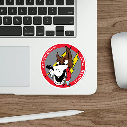 Red Wolfhound Patch (U.S. Air Force) STICKER Vinyl Die-Cut Decal-The Sticker Space