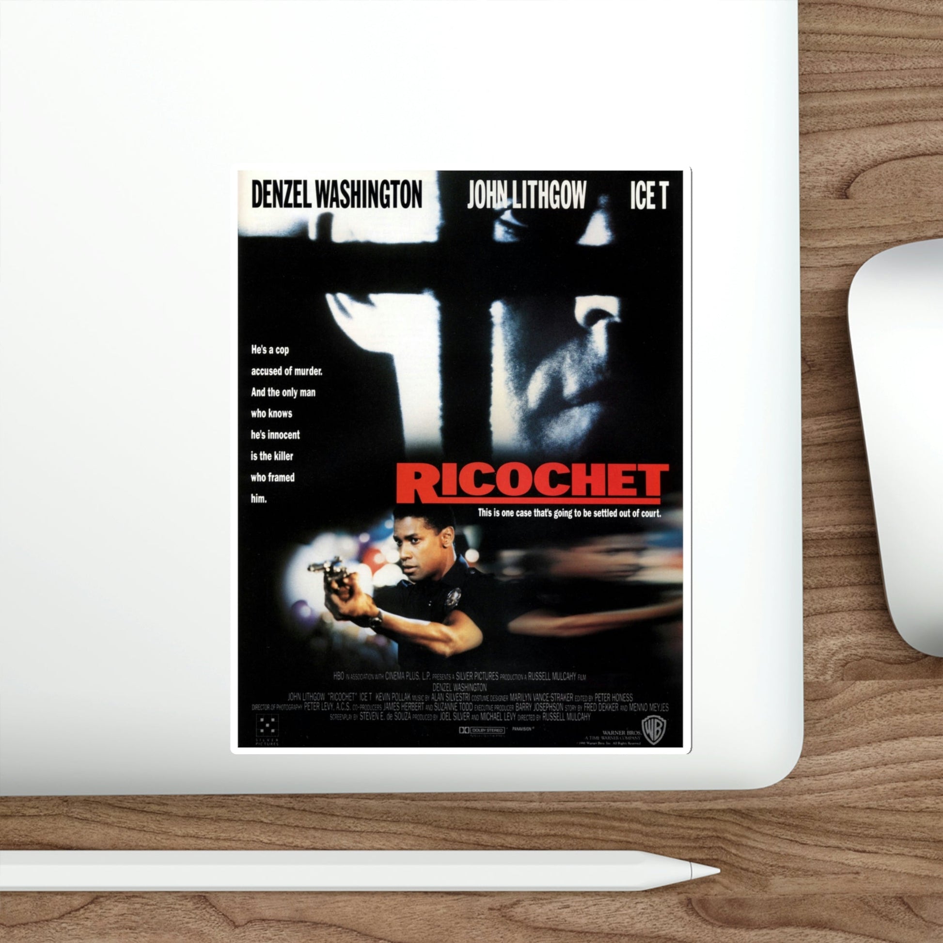 Ricochet 1991 Movie Poster STICKER Vinyl Die-Cut Decal-The Sticker Space