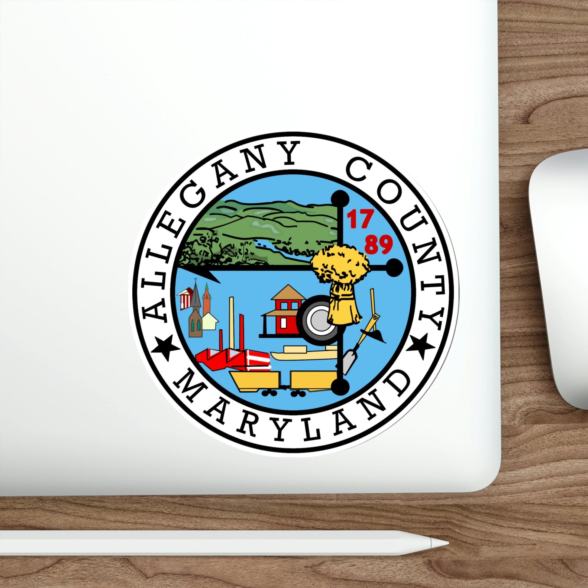 Seal of Allegany County, Maryland USA STICKER Vinyl Die-Cut Decal-The Sticker Space