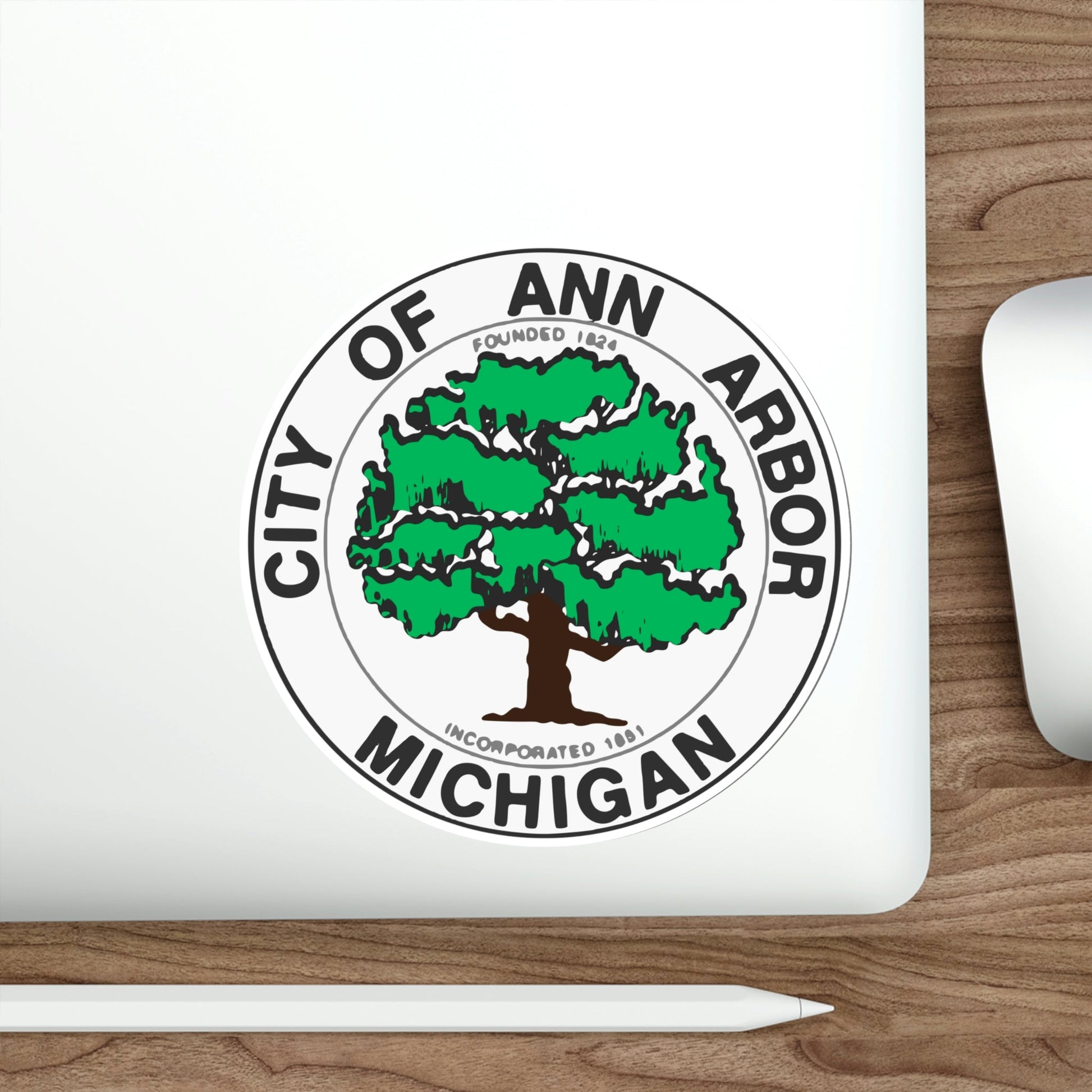 Seal of Ann Arbor Michigan USA STICKER Vinyl Die-Cut Decal-The Sticker Space