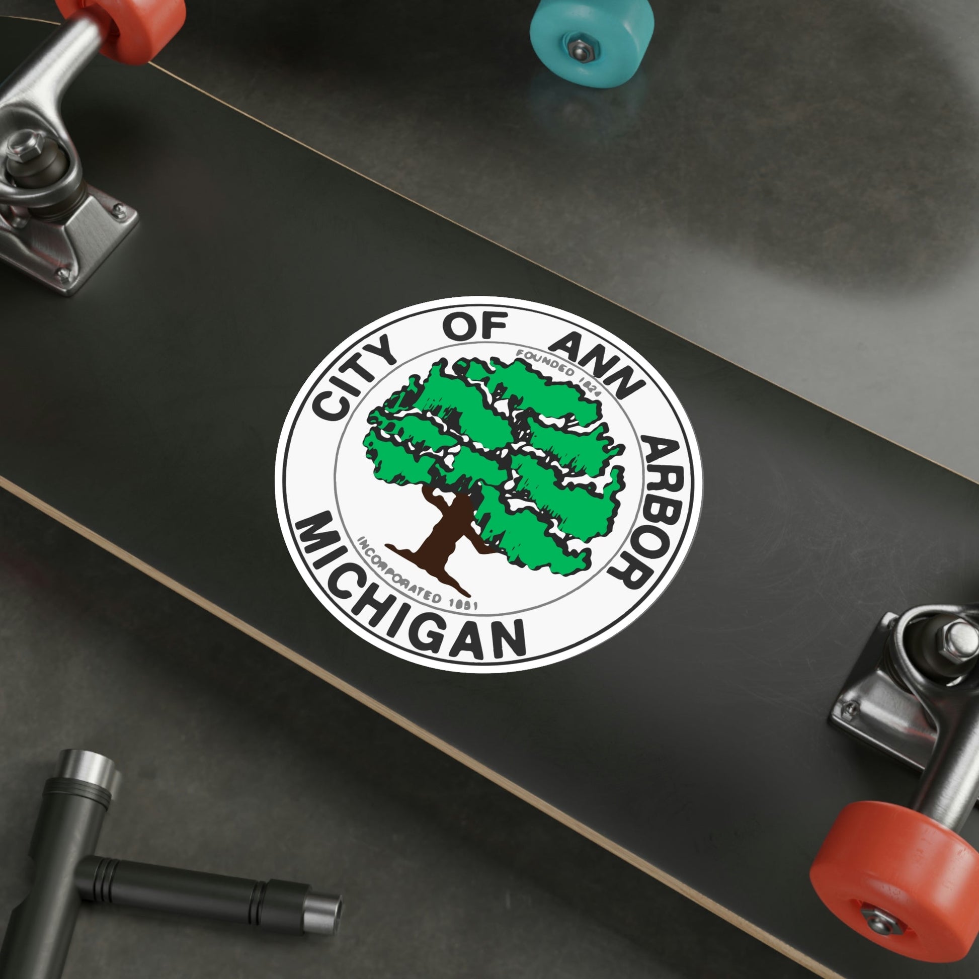 Seal of Ann Arbor Michigan USA STICKER Vinyl Die-Cut Decal-The Sticker Space