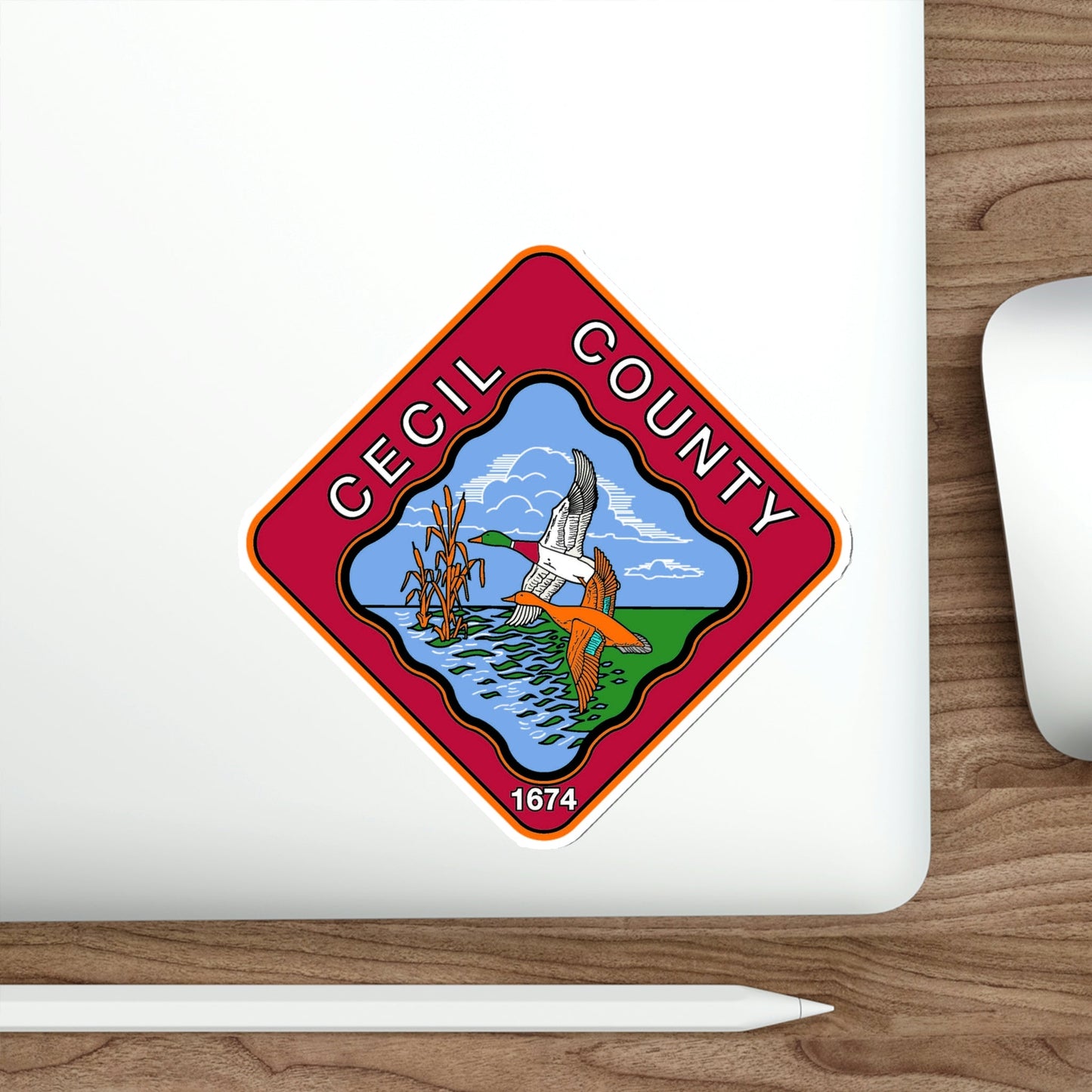 Seal of Cecil County, Maryland USA STICKER Vinyl Die-Cut Decal-The Sticker Space
