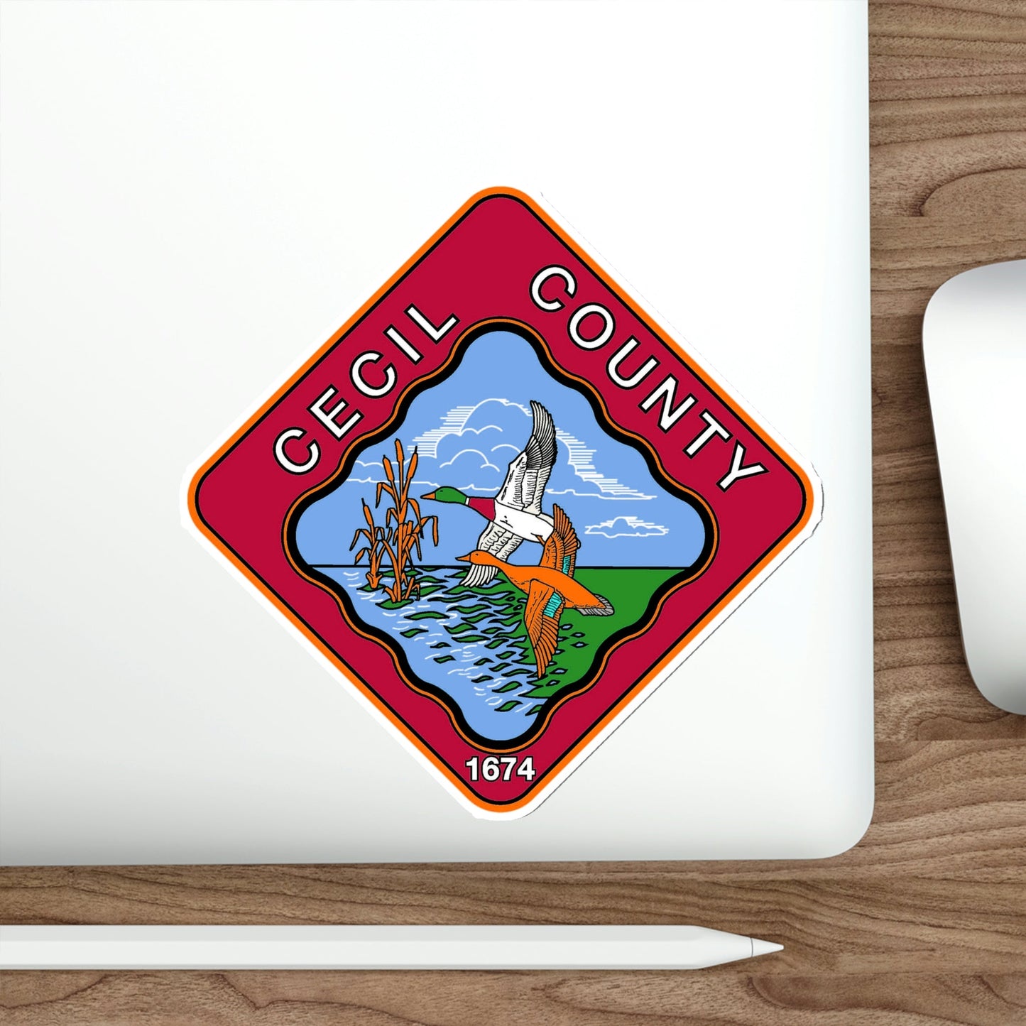 Seal of Cecil County, Maryland USA STICKER Vinyl Die-Cut Decal-The Sticker Space
