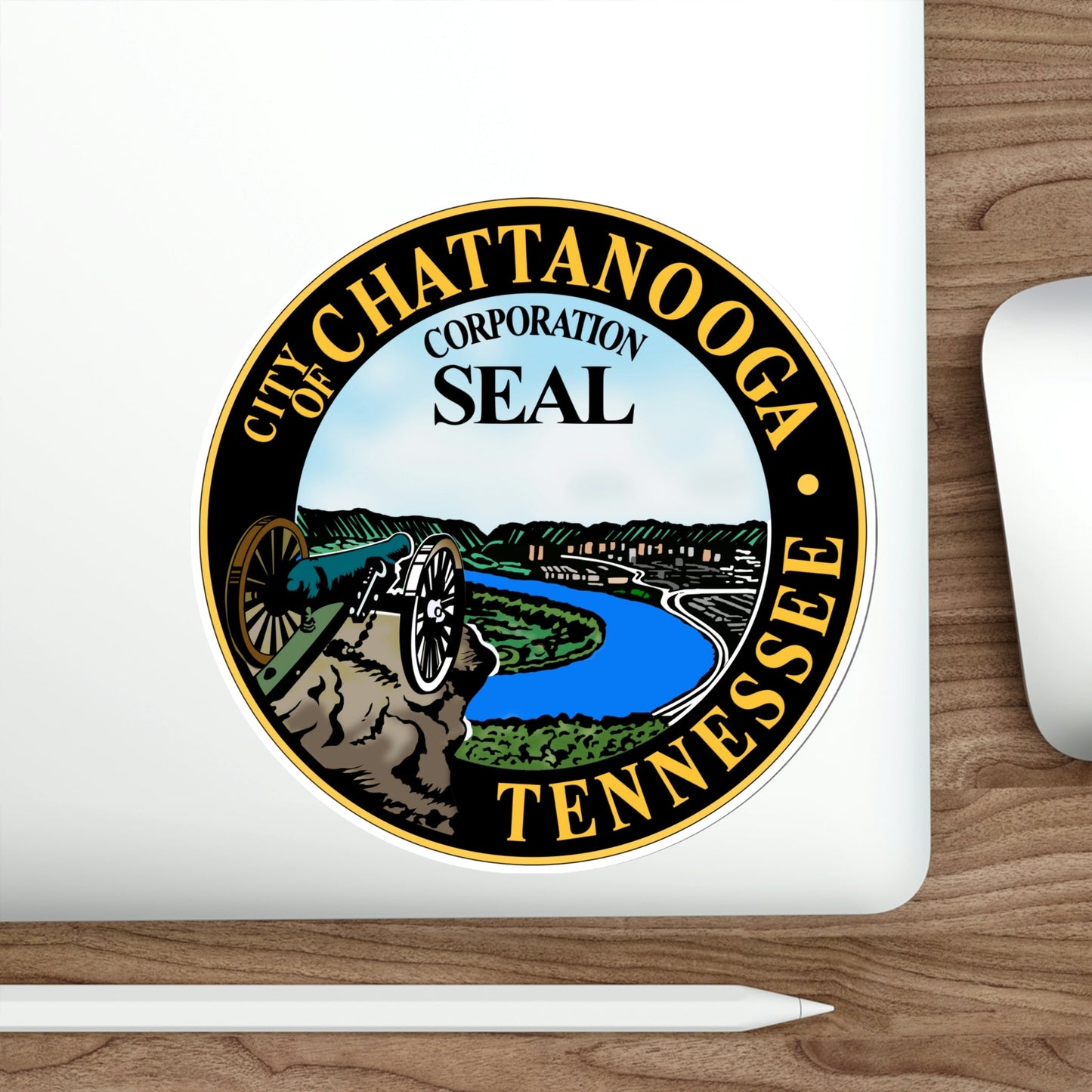 Seal of Chattanooga Tennessee USA STICKER Vinyl Die-Cut Decal-The Sticker Space
