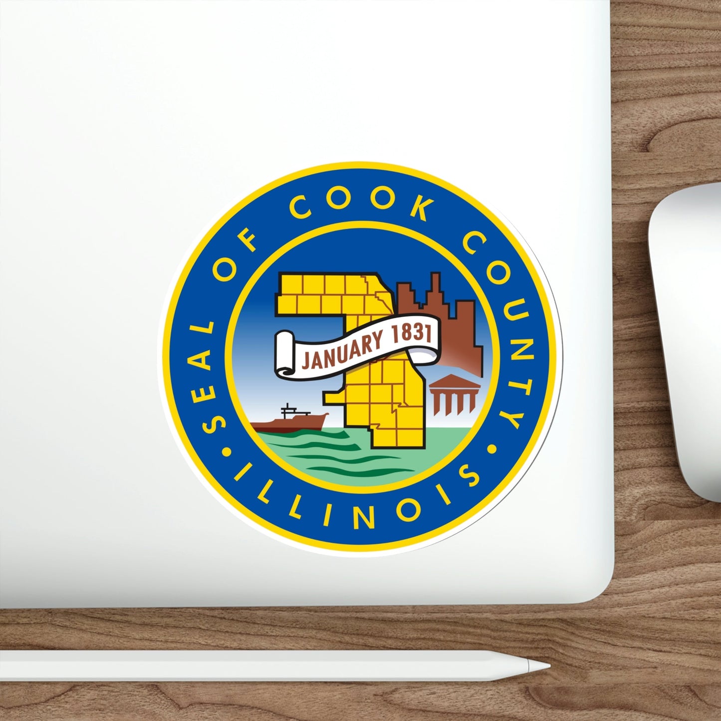 Seal of Cook County, Illinois USA STICKER Vinyl Die-Cut Decal-The Sticker Space