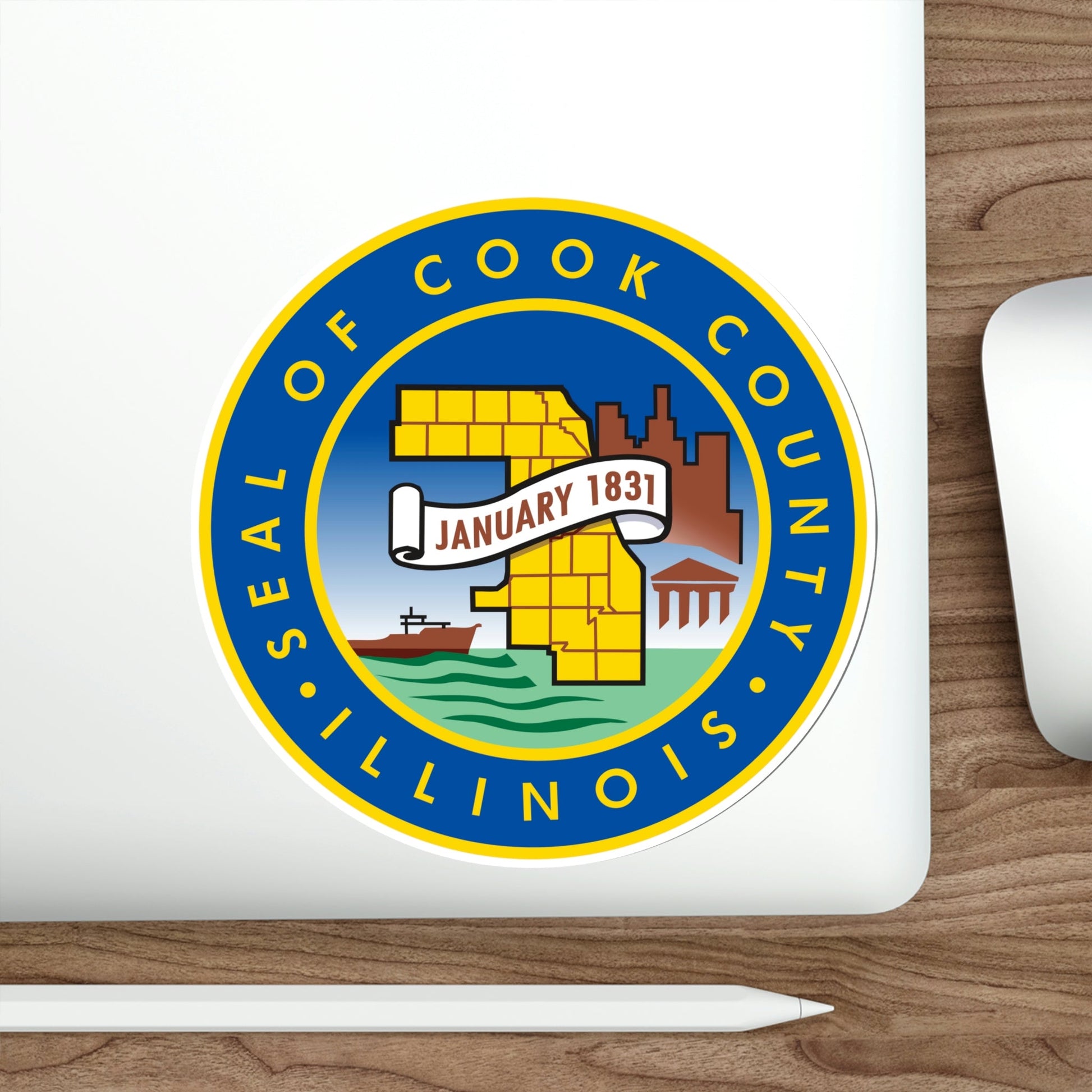 Seal of Cook County, Illinois USA STICKER Vinyl Die-Cut Decal-The Sticker Space