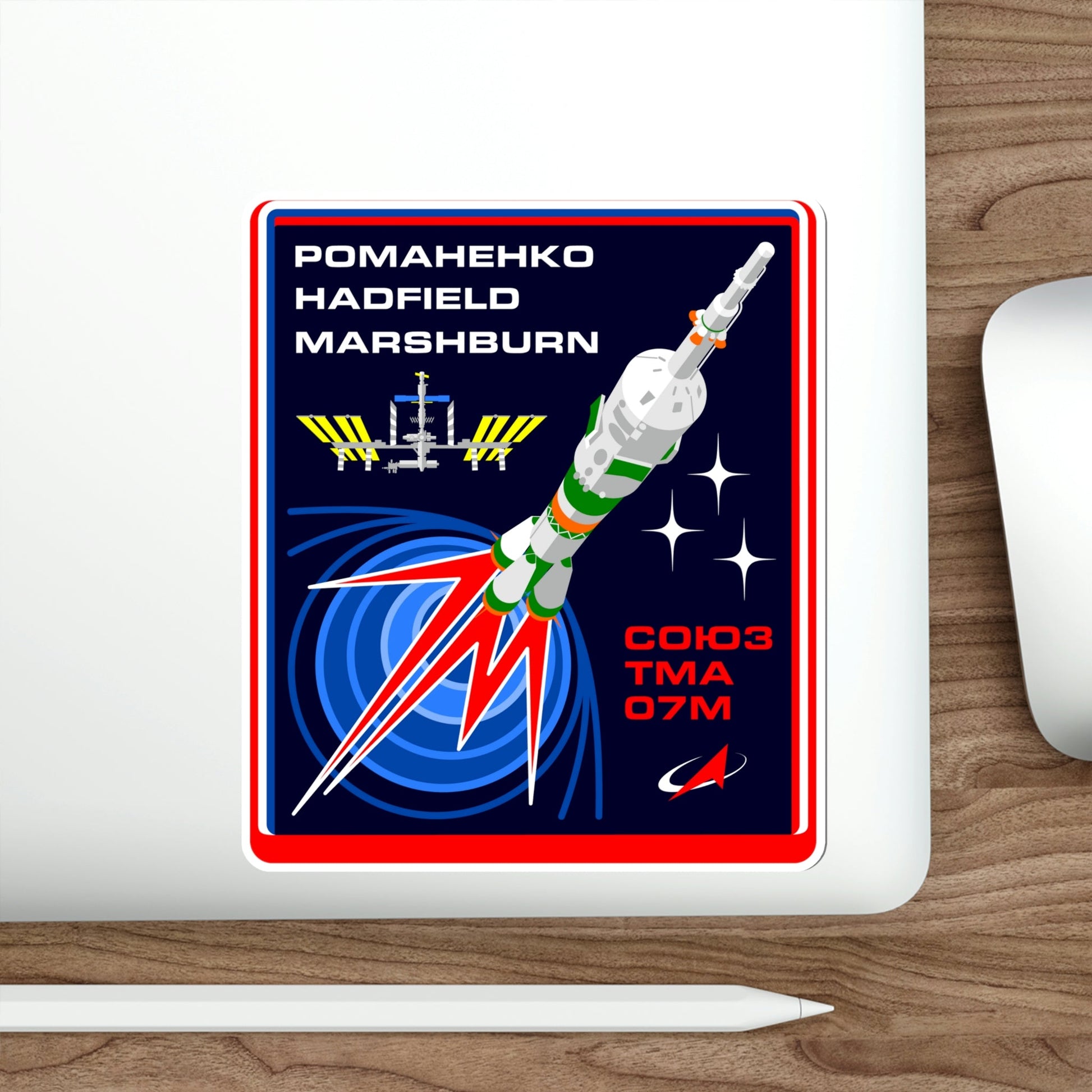 Soyuz TMA-07M (Soviet Space Program) STICKER Vinyl Die-Cut Decal-The Sticker Space