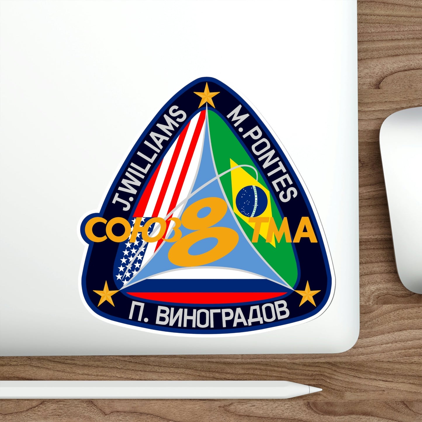Soyuz TMA-8 (Soviet Space Program) STICKER Vinyl Die-Cut Decal-The Sticker Space