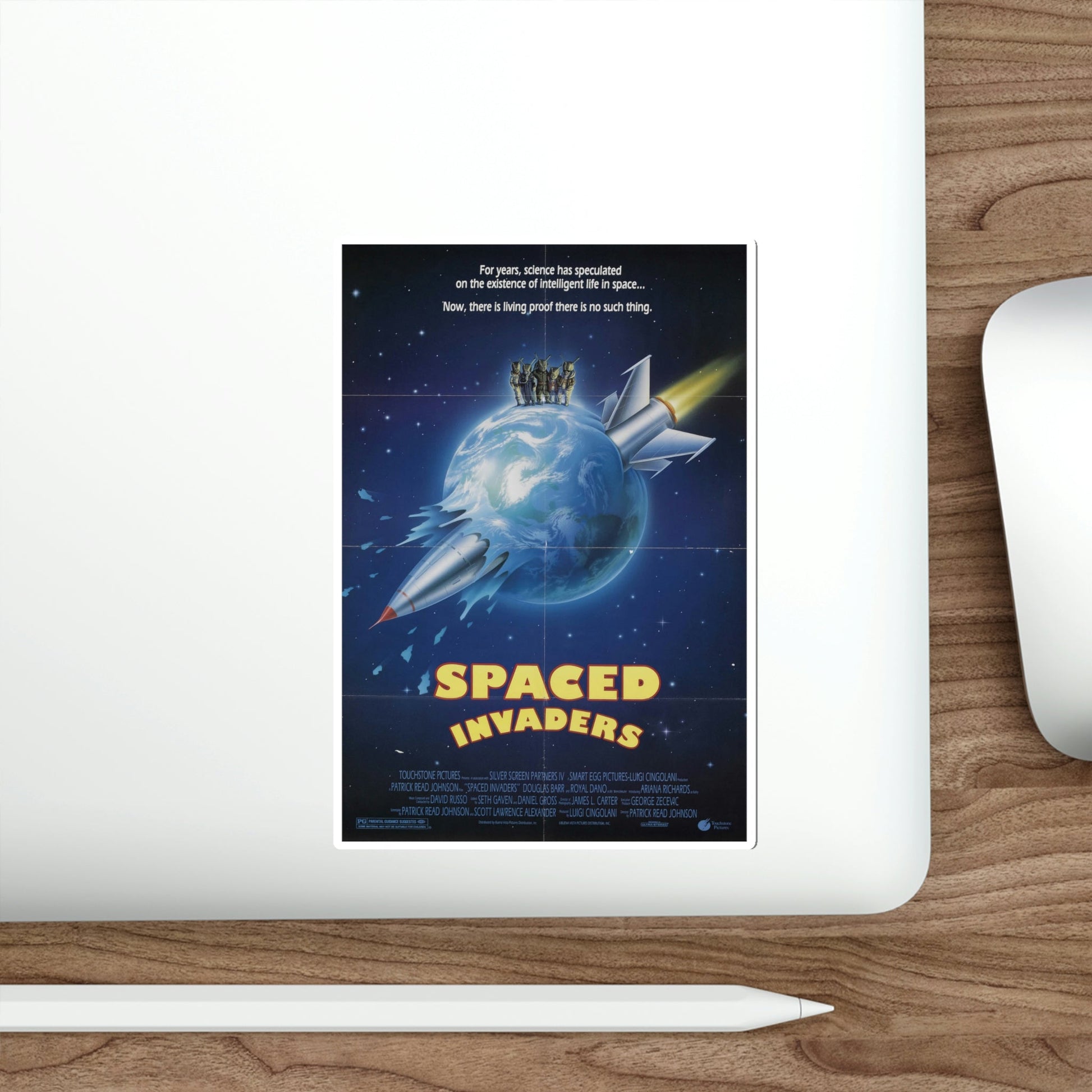 Spaced Invaders 1990 Movie Poster STICKER Vinyl Die-Cut Decal-The Sticker Space