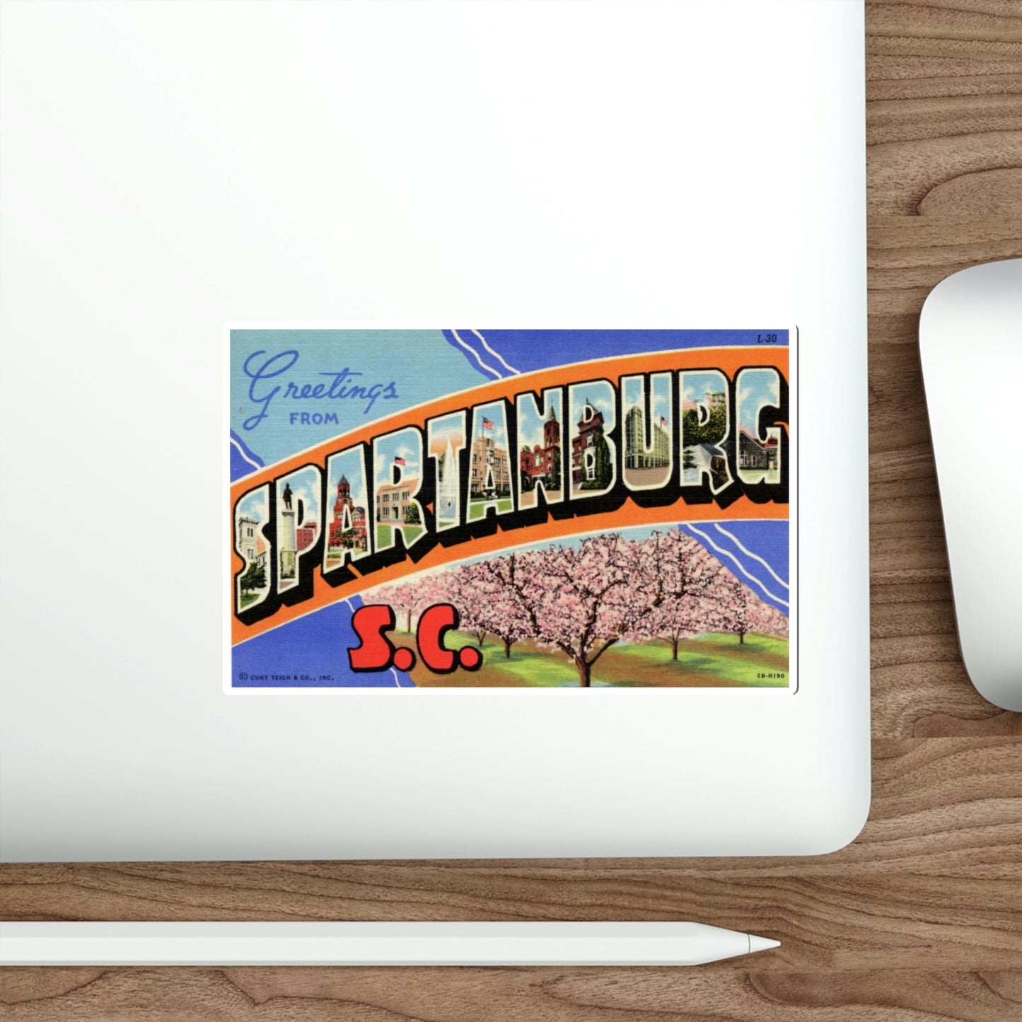 Spartanburg SC (Greeting Cards) STICKER Vinyl Die-Cut Decal-The Sticker Space