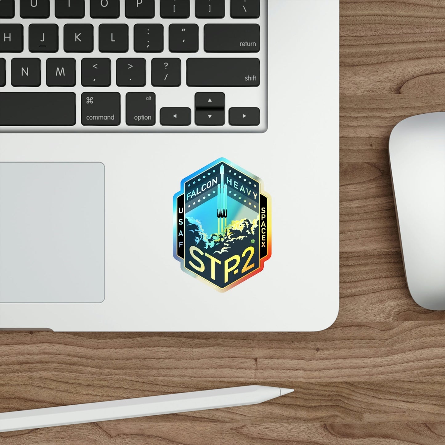 STP-2 (SpaceX) Holographic STICKER Die-Cut Vinyl Decal-The Sticker Space