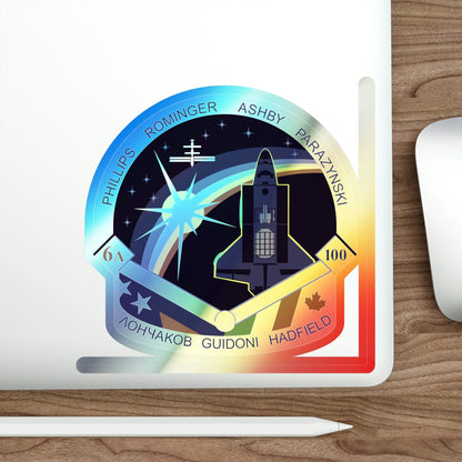 STS 100 (NASA) Holographic STICKER Die-Cut Vinyl Decal-The Sticker Space