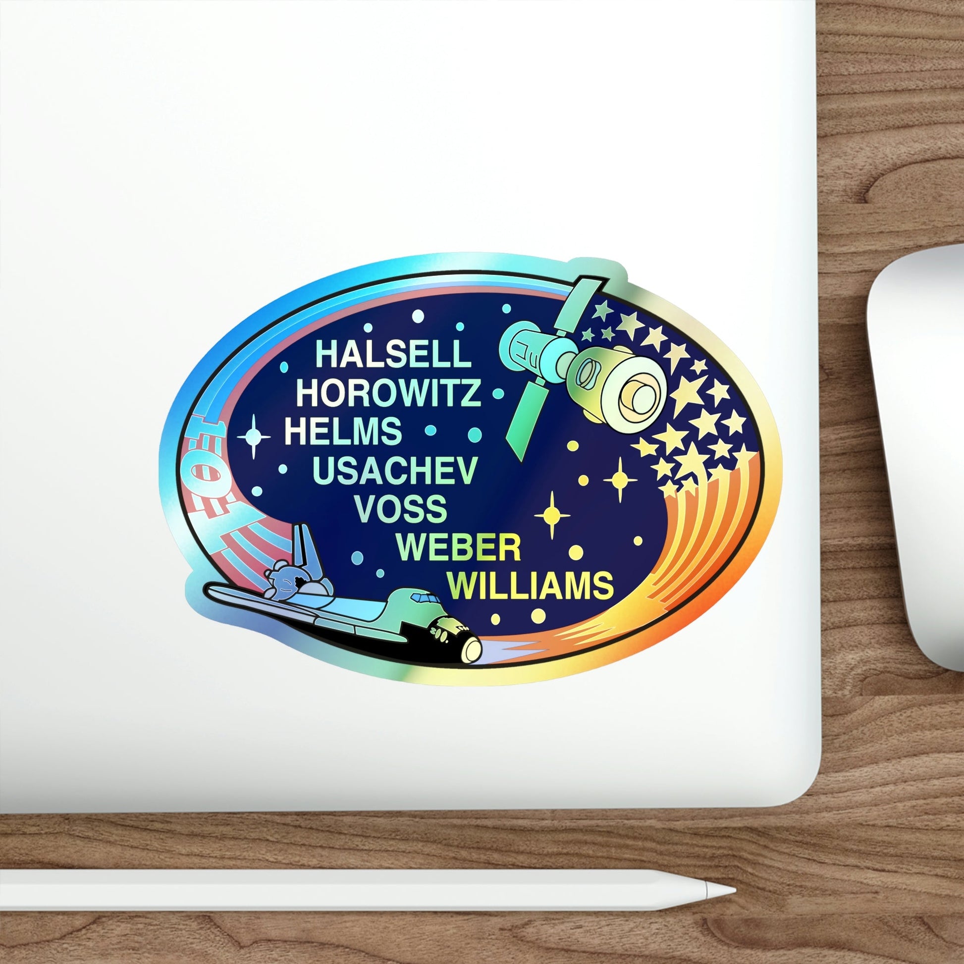 STS 101 (NASA) Holographic STICKER Die-Cut Vinyl Decal-The Sticker Space