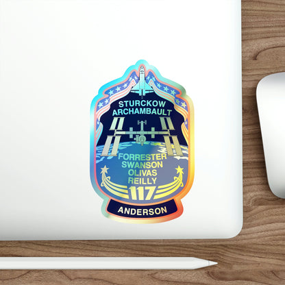 STS 117 v2 (NASA) Holographic STICKER Die-Cut Vinyl Decal-The Sticker Space