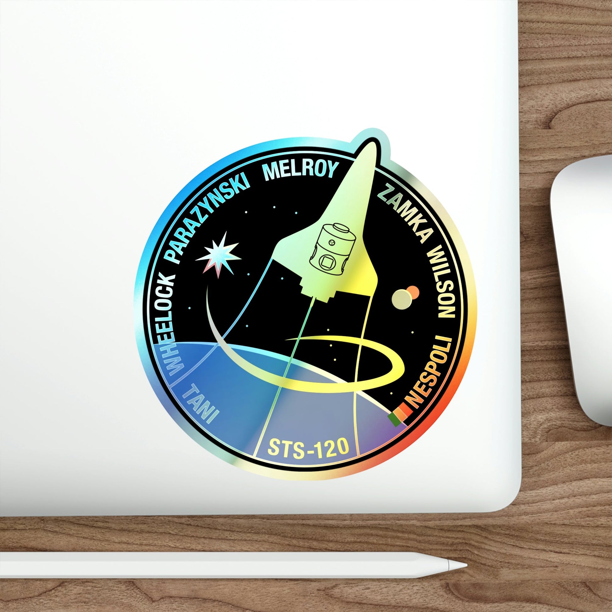 STS 120 (NASA) Holographic STICKER Die-Cut Vinyl Decal-The Sticker Space