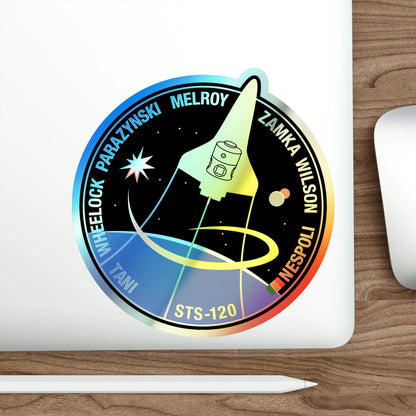 STS 120 (NASA) Holographic STICKER Die-Cut Vinyl Decal-The Sticker Space