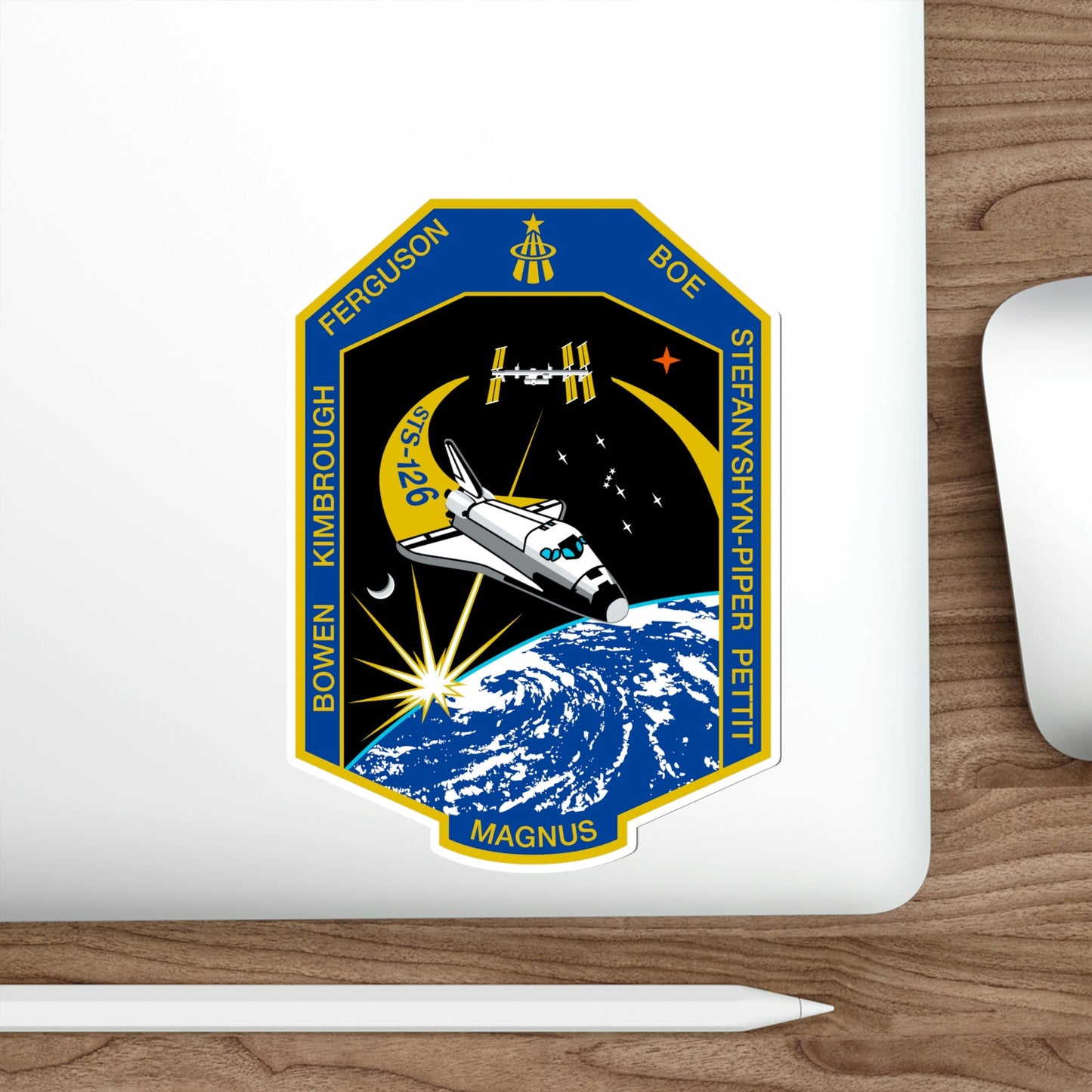 STS 126 Patch NASA STICKER Vinyl Die-Cut Decal-The Sticker Space